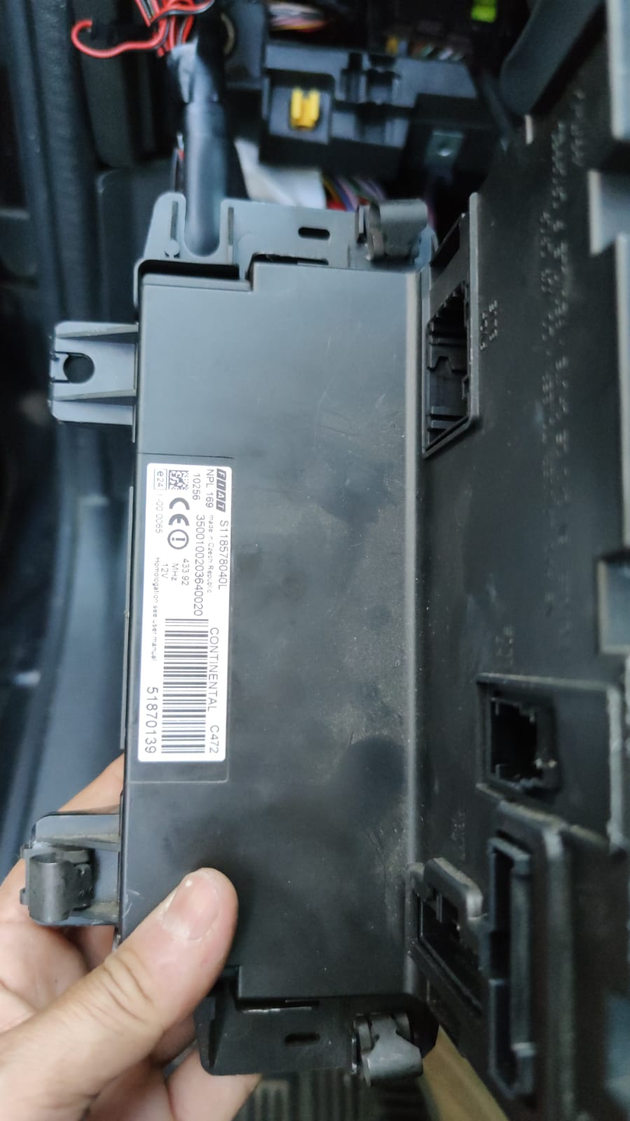 S118578040L CONTINENTAL BODY COMPUTER FIAT 51870139