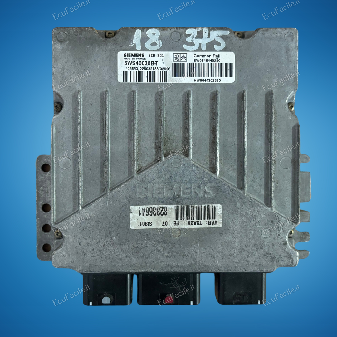 ECU Siemens SID 801 5WS40030B-T 9644302380 1938LC