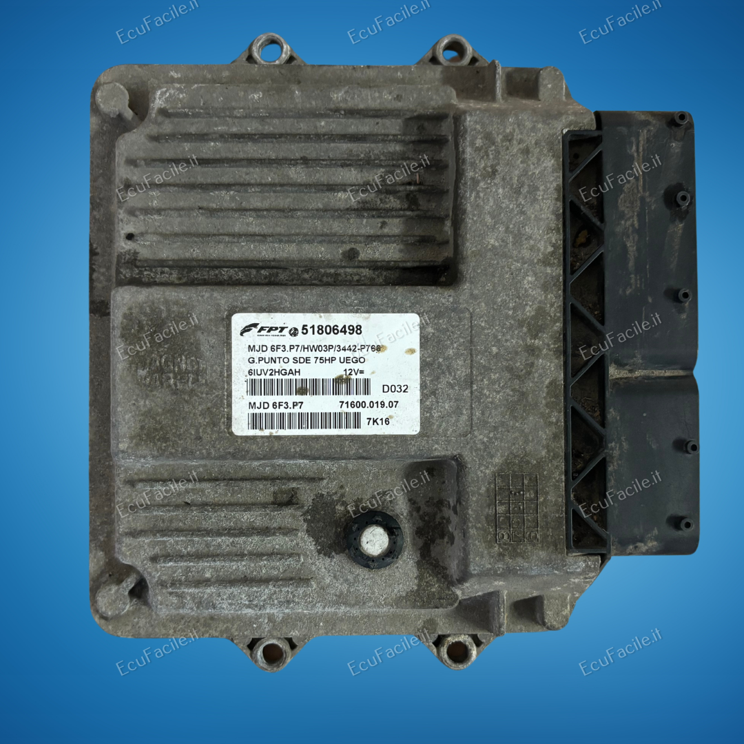 ECU FIAT GRANDE PUNTO 1.3 JTD 6F3.P7 HW03P 51806498