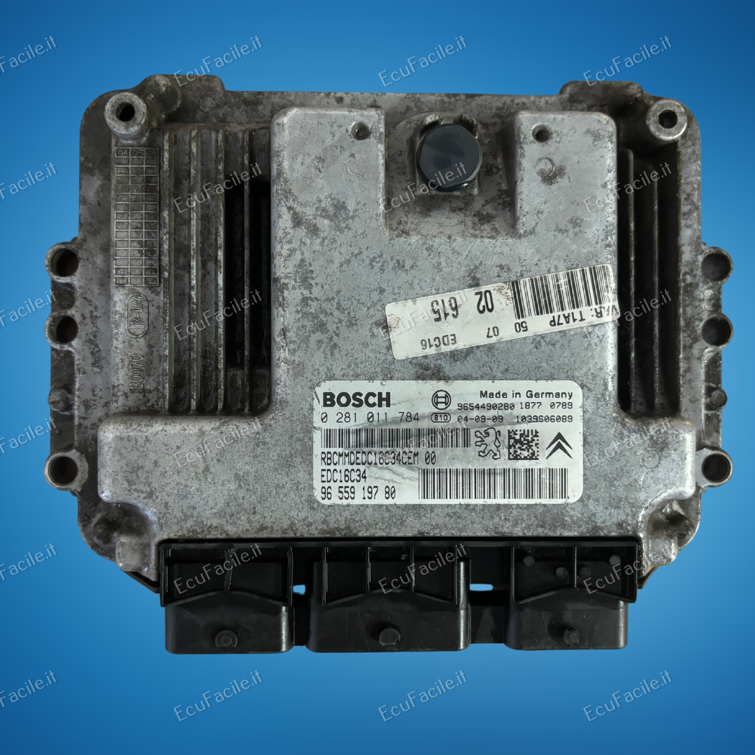 ECU PEUGEOT 206 1.4 0281011784 9655919780 EDC 16C34-2.50