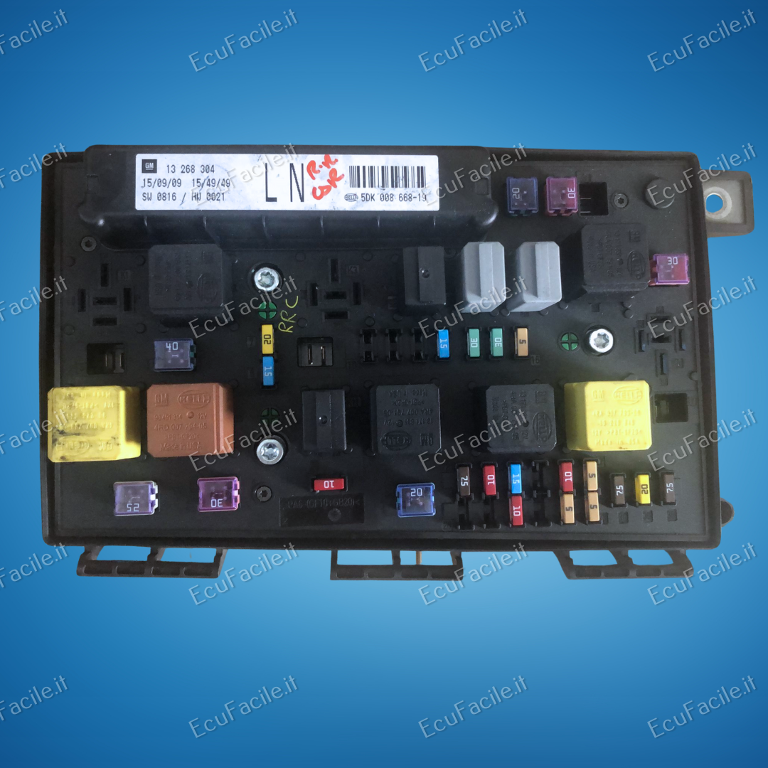 SCATOLA DEI FUSIBILI RELÈ FUSIBILE SCATOLA BSI OPEL ASTRA H ZAFIRA B 13268304 LN