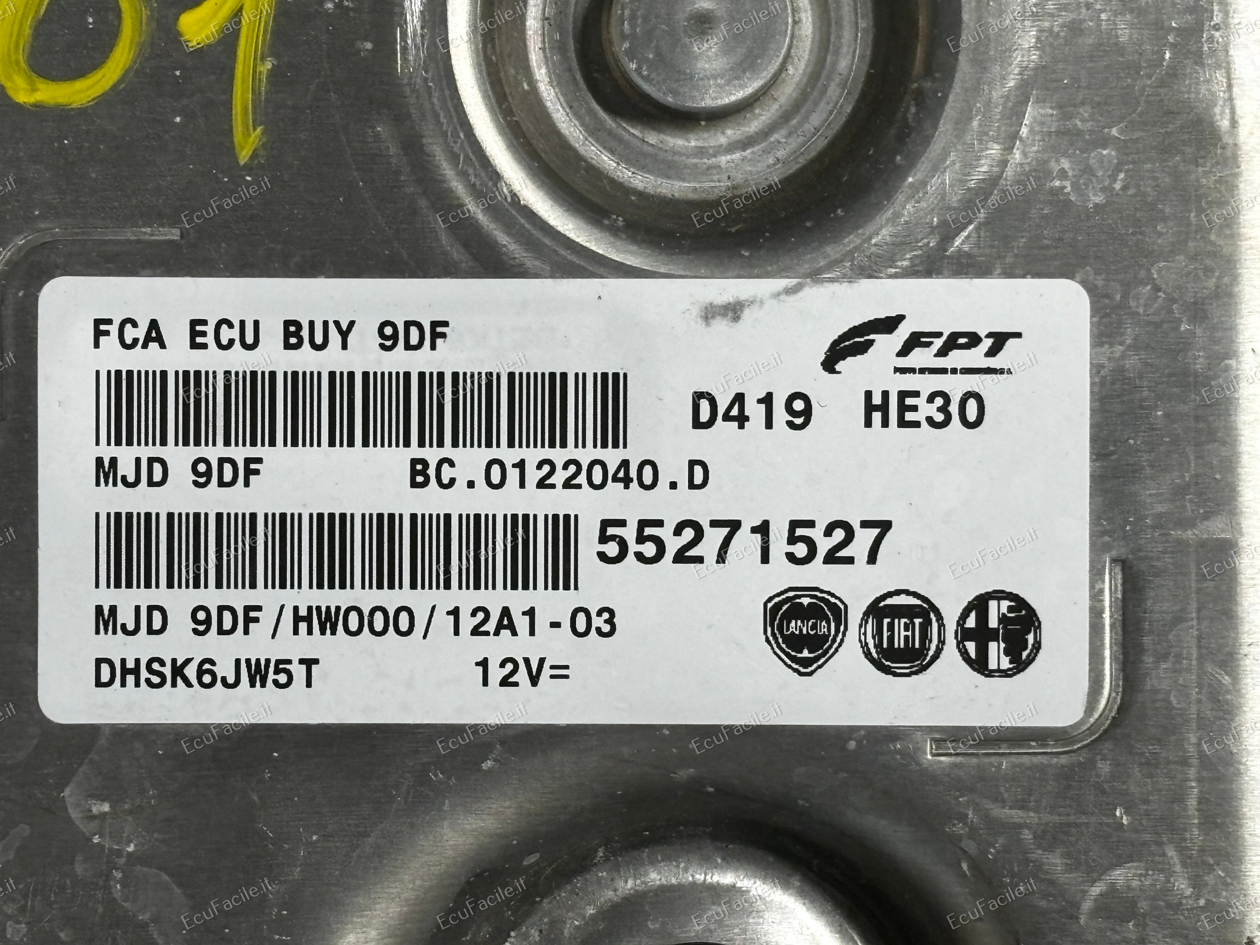 Fiat Ducato 2.3 MJD 150HP ECU MM 9DF 55271527 MJ9DF HW000
