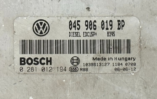 ECU VW POLO 1.4 TDi 0281012194 045906019BP EDC15P+ IMMOFF