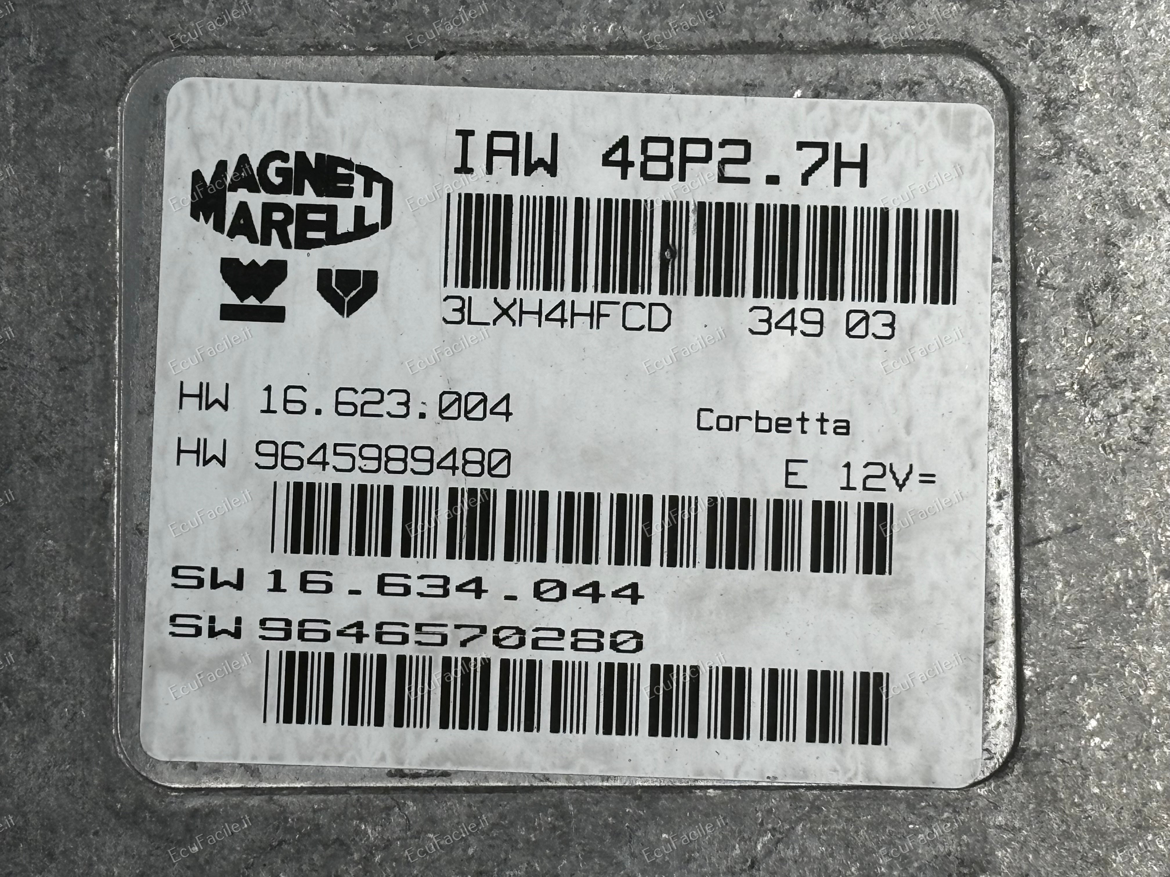 Ecu citroen c2 peugeot 206 magneti marelli iaw 48p2.7h IAW48P2.7H