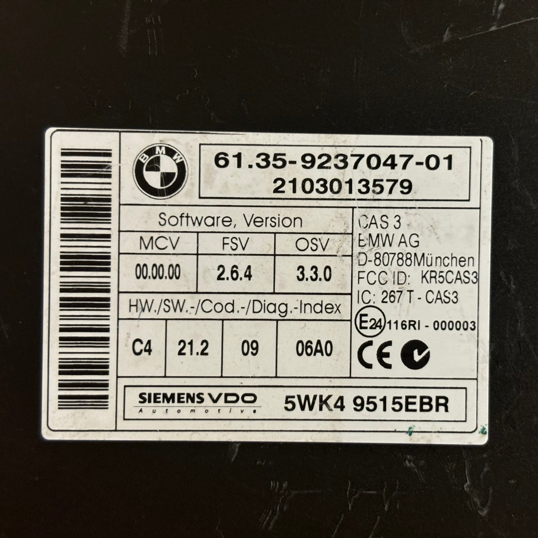 CENTRALINA BODY COMPUTER BMW 61.35-9237047-01 - 2103013579 - 5WK4 9515EBR