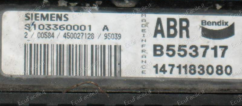 Modulo Centralina ABS/ESP Fiat Ulysse 2.0 TD – Siemens S103360001A / B553717 / 1471183080