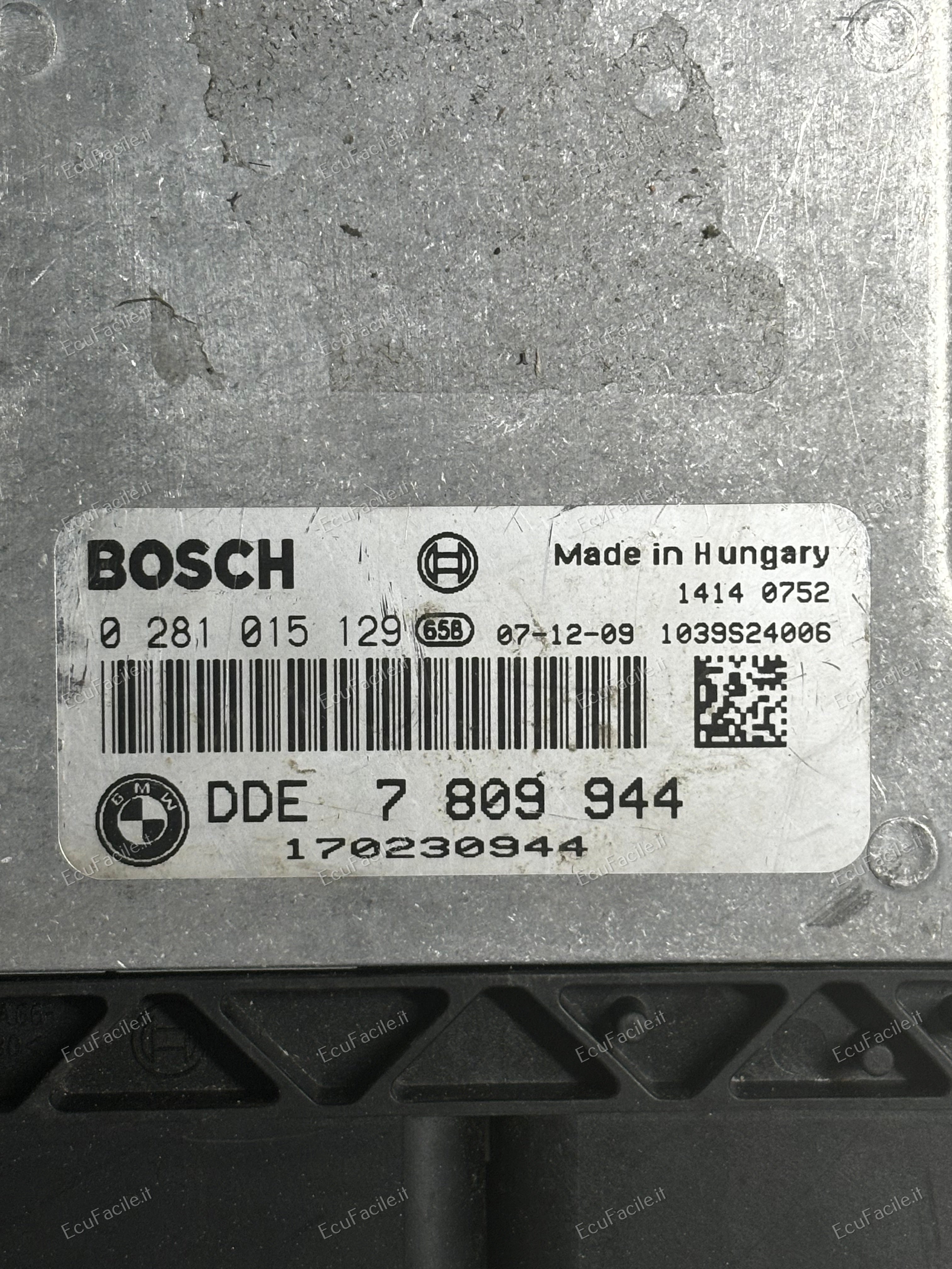 BMW 5 3.0 D BOSCH EDC 16CP35 0281015129 DDE7809944 7809944