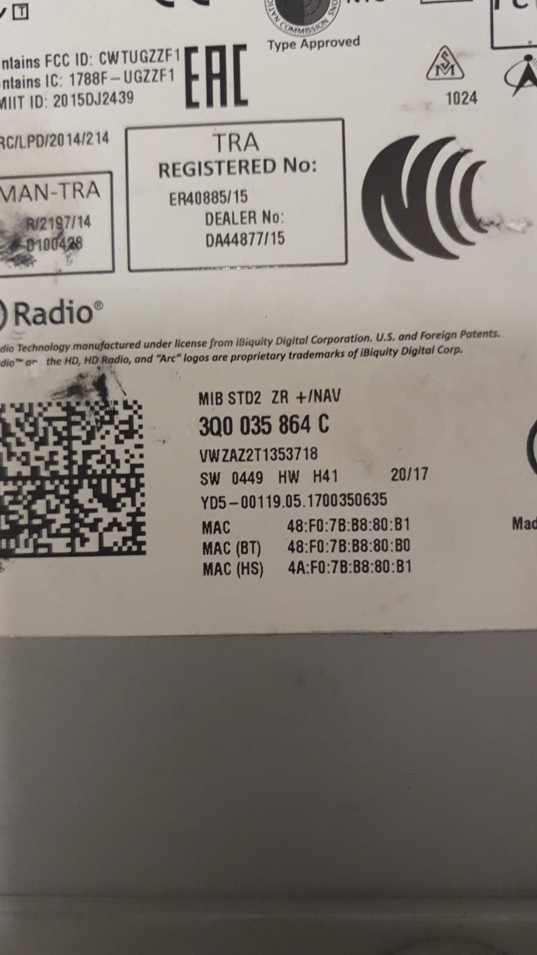 NAVIGATORE VOLKSWAGEN Golf 7 Berlina 3Q0035864C (12)