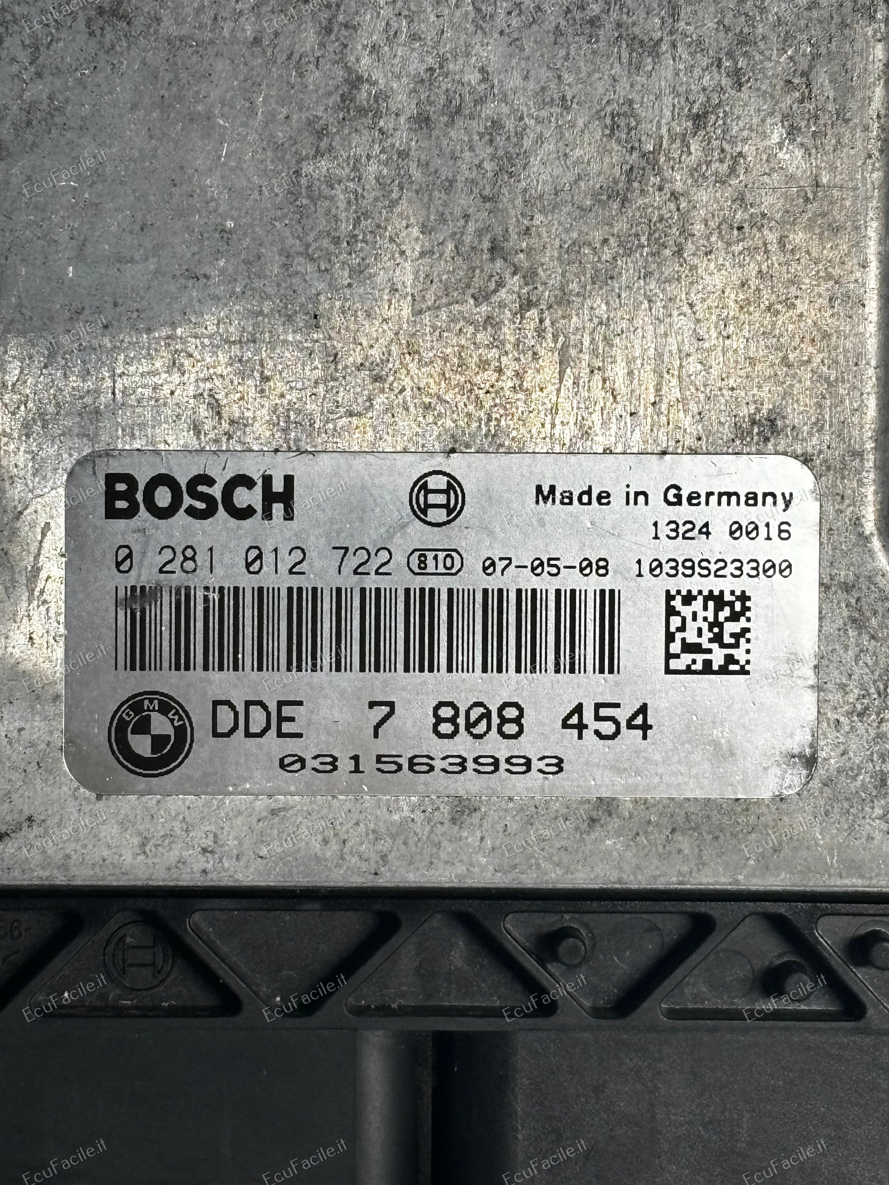 ECU BMW MINI COOPER 1.6 D BOSCH 0281012722 DDE7808454