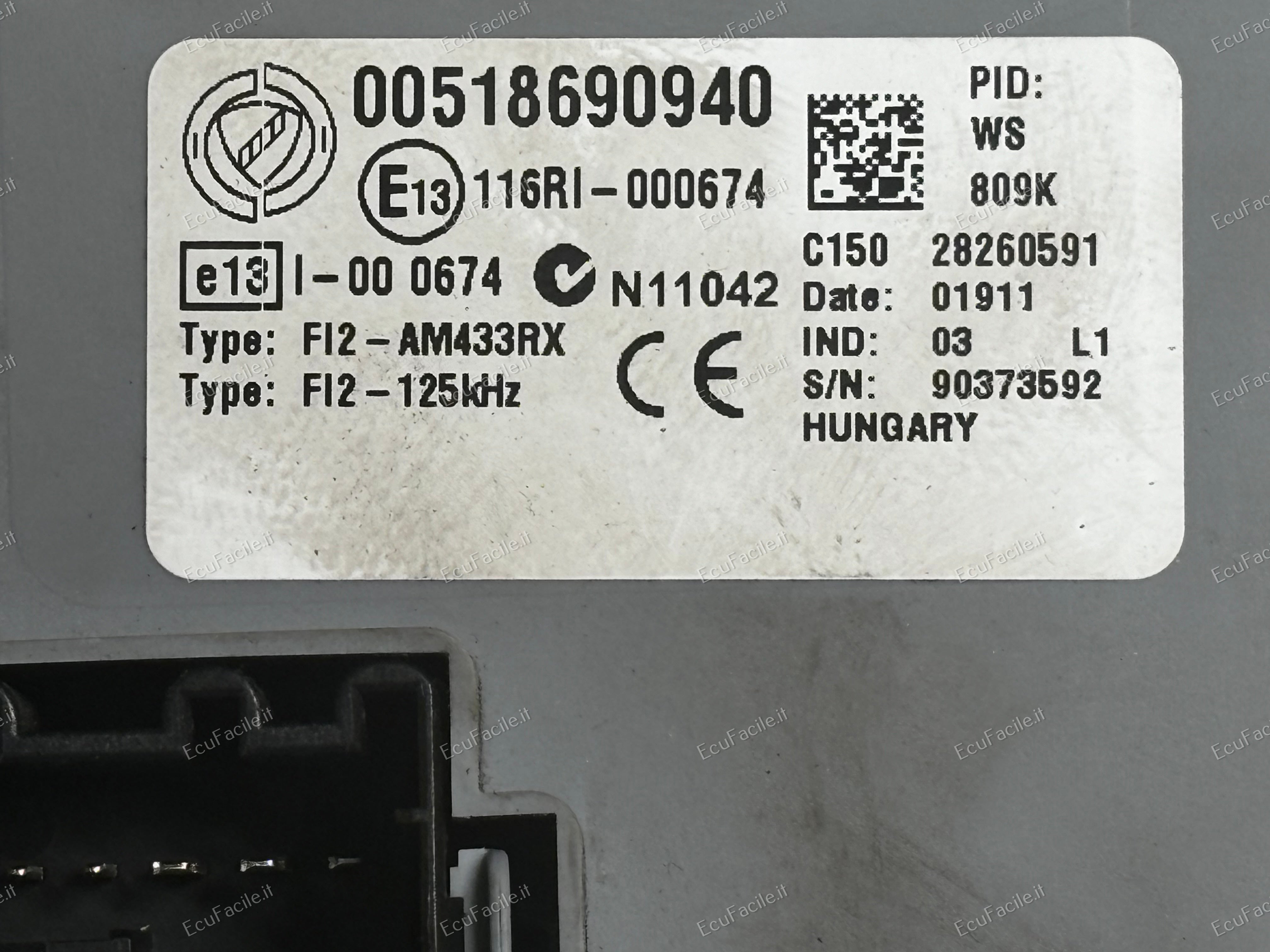 Ecu body computer fiat g punto evo 1.2 00518690940 518690940 BSI