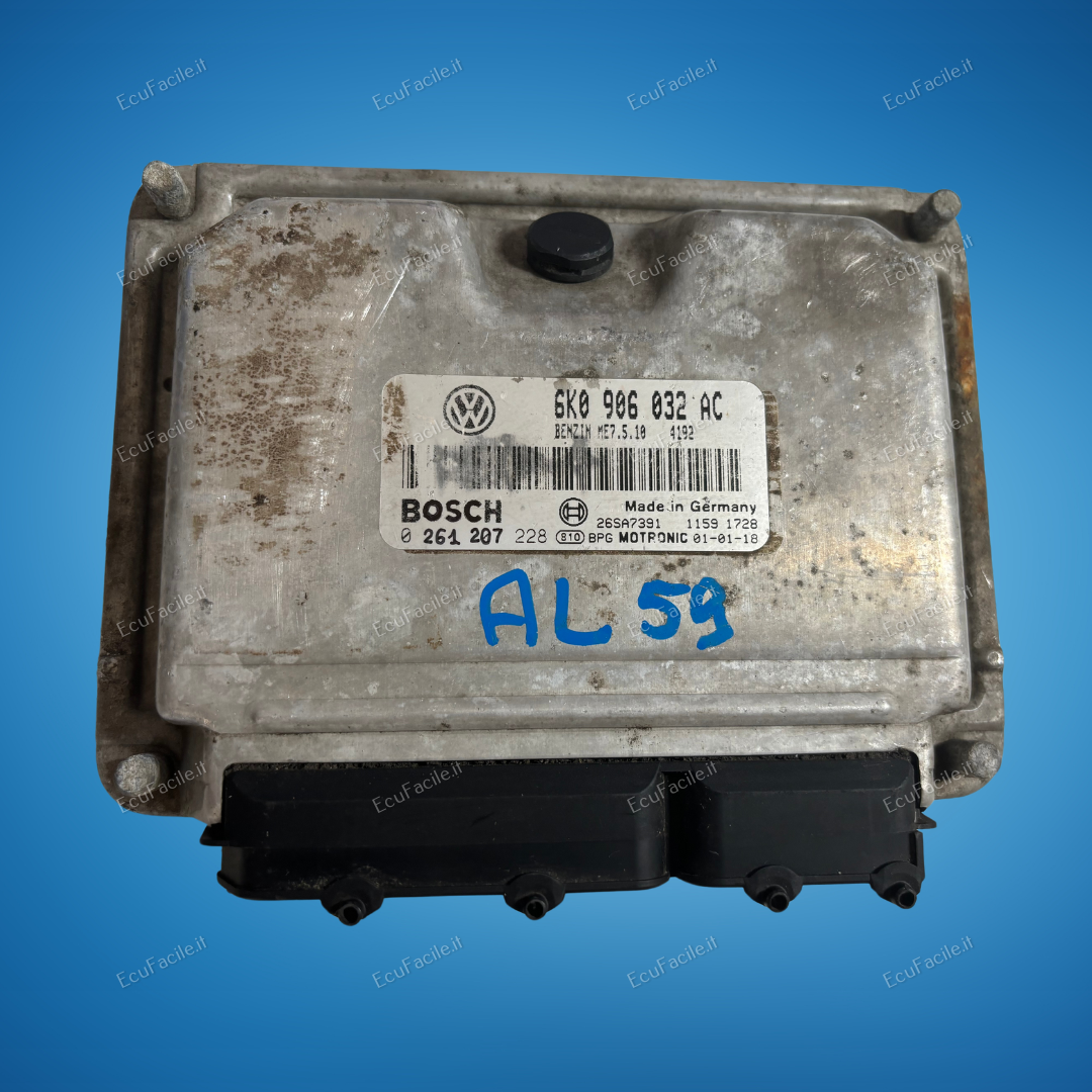 Ecu centralina motore seat ibiza 0261207228 6k0906032ac