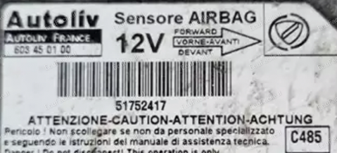 ECU AIRBAG Autoliv 603450100 51752417 C485 AK 2003 - 06