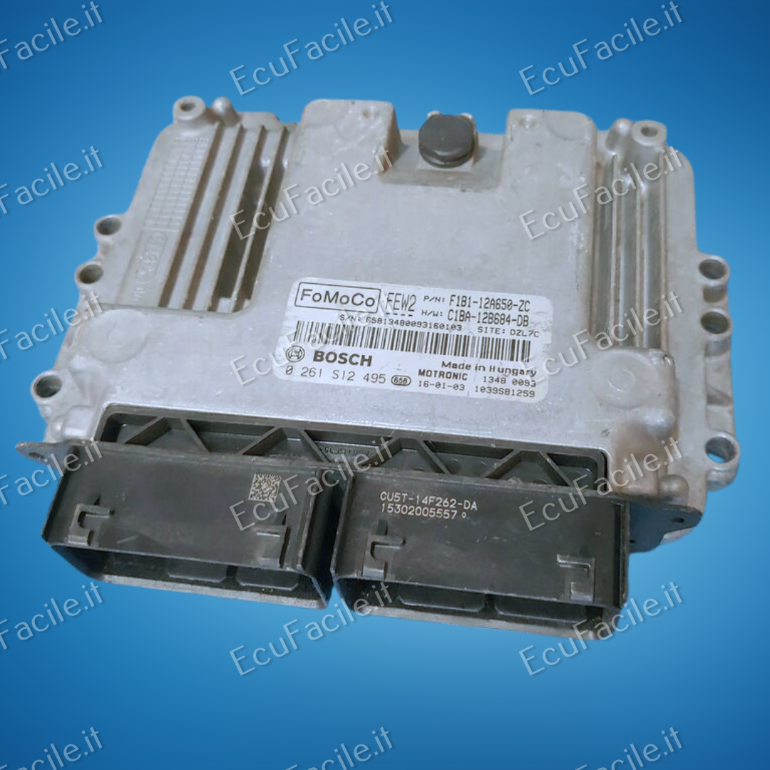 Centralina ECU Motore Ford Fiesta 1.6 2015 | BOSCH 0261S12495 | F1B1-12A650-ZC | HW C1BA-12B684-DB