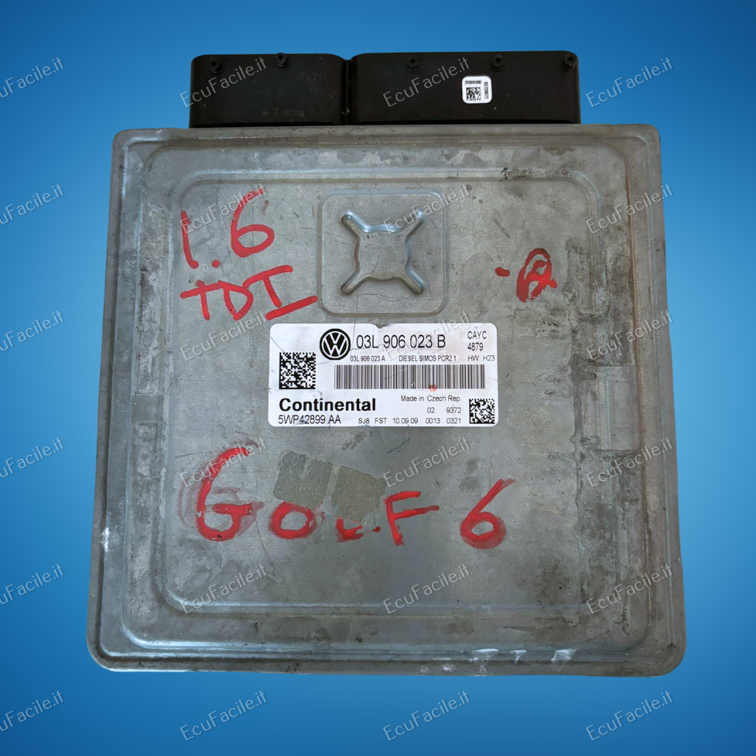 ECU VW GOLF VI 6 1.6 TDI 2009 03L906023B 5WP42899AA PCR2.1 H23