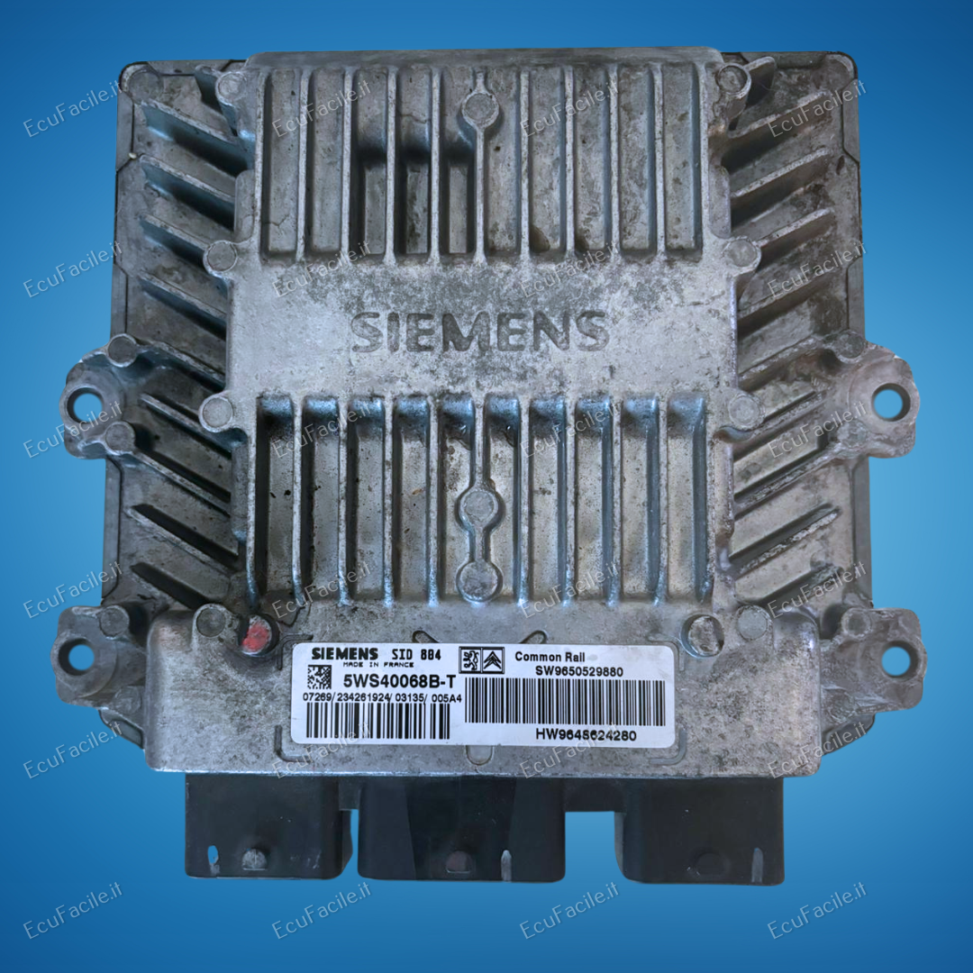 Ecu C3 1.4 HDI SIEMENS 5WS40068B-T HW9648624280 SID804