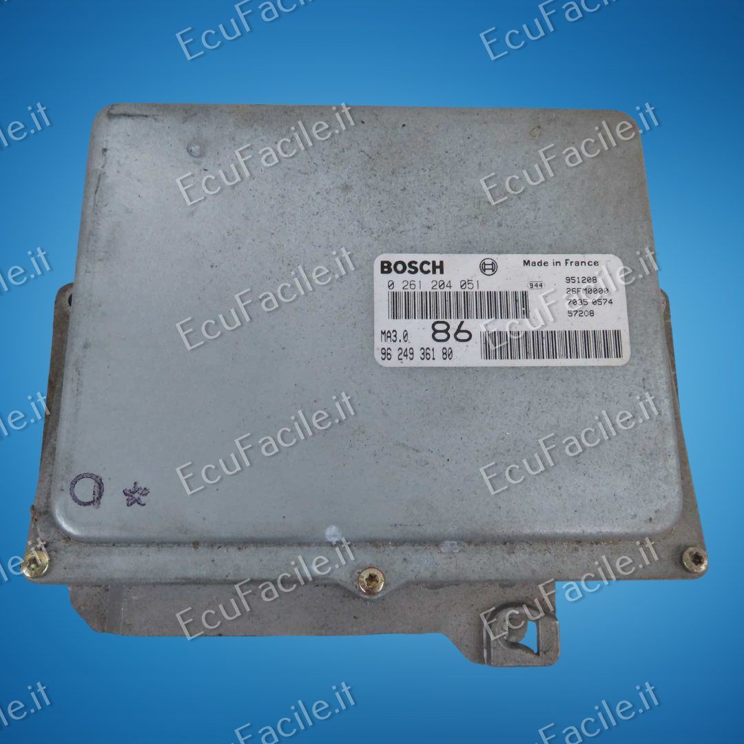 Centralina Motore ECU Peugeot 106 / Citroën 1.0 – Bosch 0261204051 / 9624936180