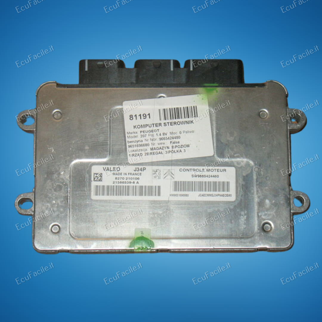 ECU 207 C3 VALEO J34P SW9665424480 HW 9651696680 9665424480