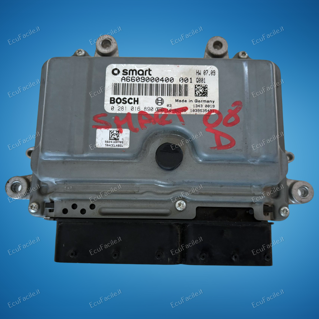 ECU SMART FORTWO A6609000400 001 HW07.09 0281016890 EDC16C32