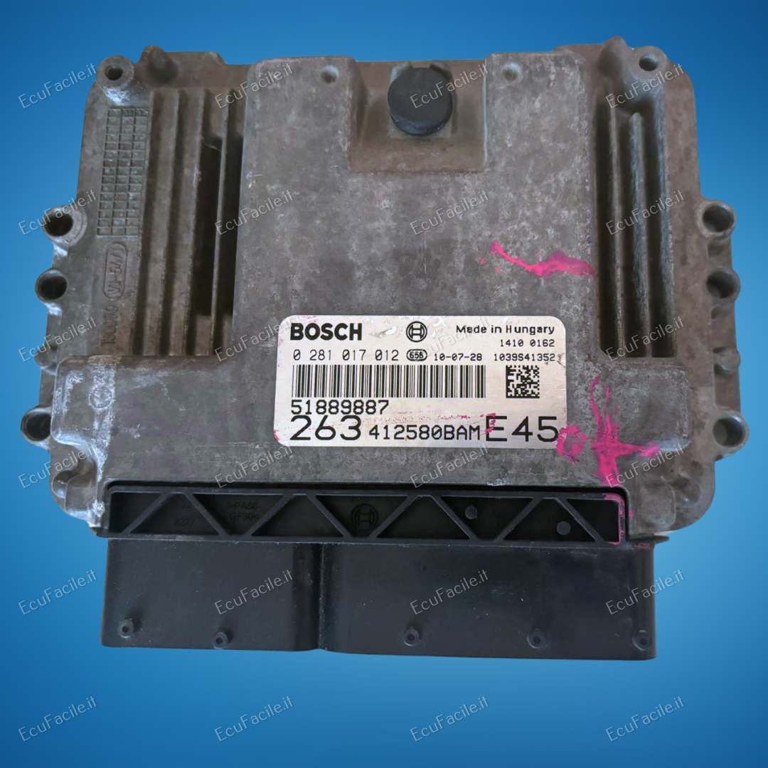 FIAT DOBLO MAXI 1.6 HDI ECU BOSCH 0281017012 51873210 EDC 16C39-6.C0