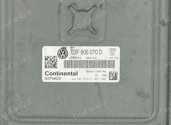ECU SIMOS 10.20 VW POLO 03F906070D 5WP44629 HW H02