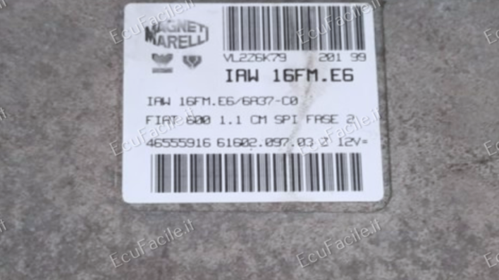 Centralina motore fiat seicento 1.1 iaw 16fm.e6 46555916