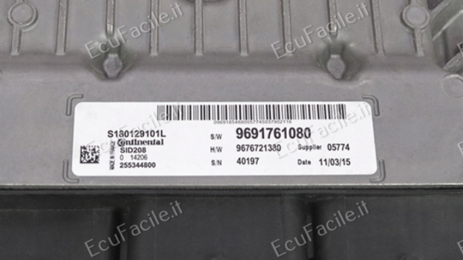 ECU DUCATO JUMPER BOXER 2.2 HDI SID208 S180129101L SW 9691761080