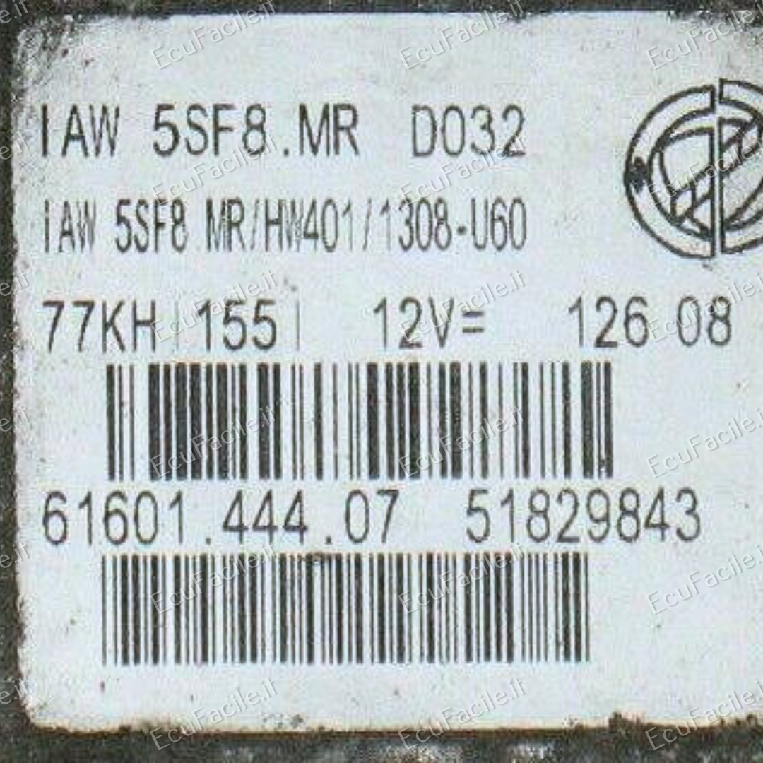 ECU CENTRALINA FIAT 500 1.2 IAW 5SF8.MR HW401 51829843