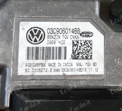 CENTRALINA ECU 03C906014BD MMJ7GV.BD BC.0106272.E VOLKSWAGEN POLO V 6R1 2011-2014 MOTORE 1.6