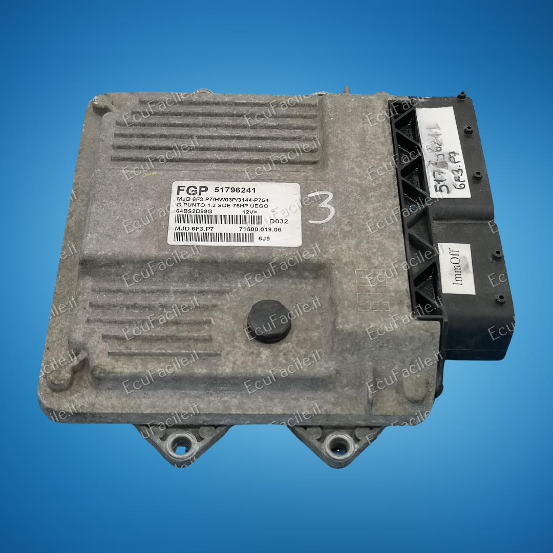 Ecu fiat grande punto 1.3 sde mjd 6f3.p7 fgp 51796241 hw03p