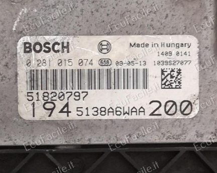 Centralina Motore Fiat Croma 0281015074 51820797 EDC16C39