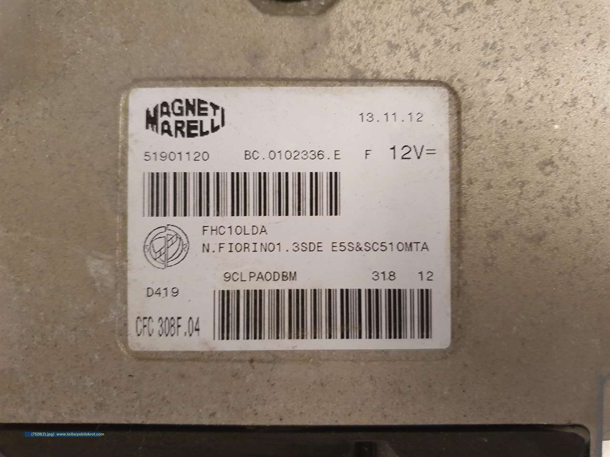 Ecu fiorino nemo bipper qubo 1.3 hdi 51901120 cfc 308f.04