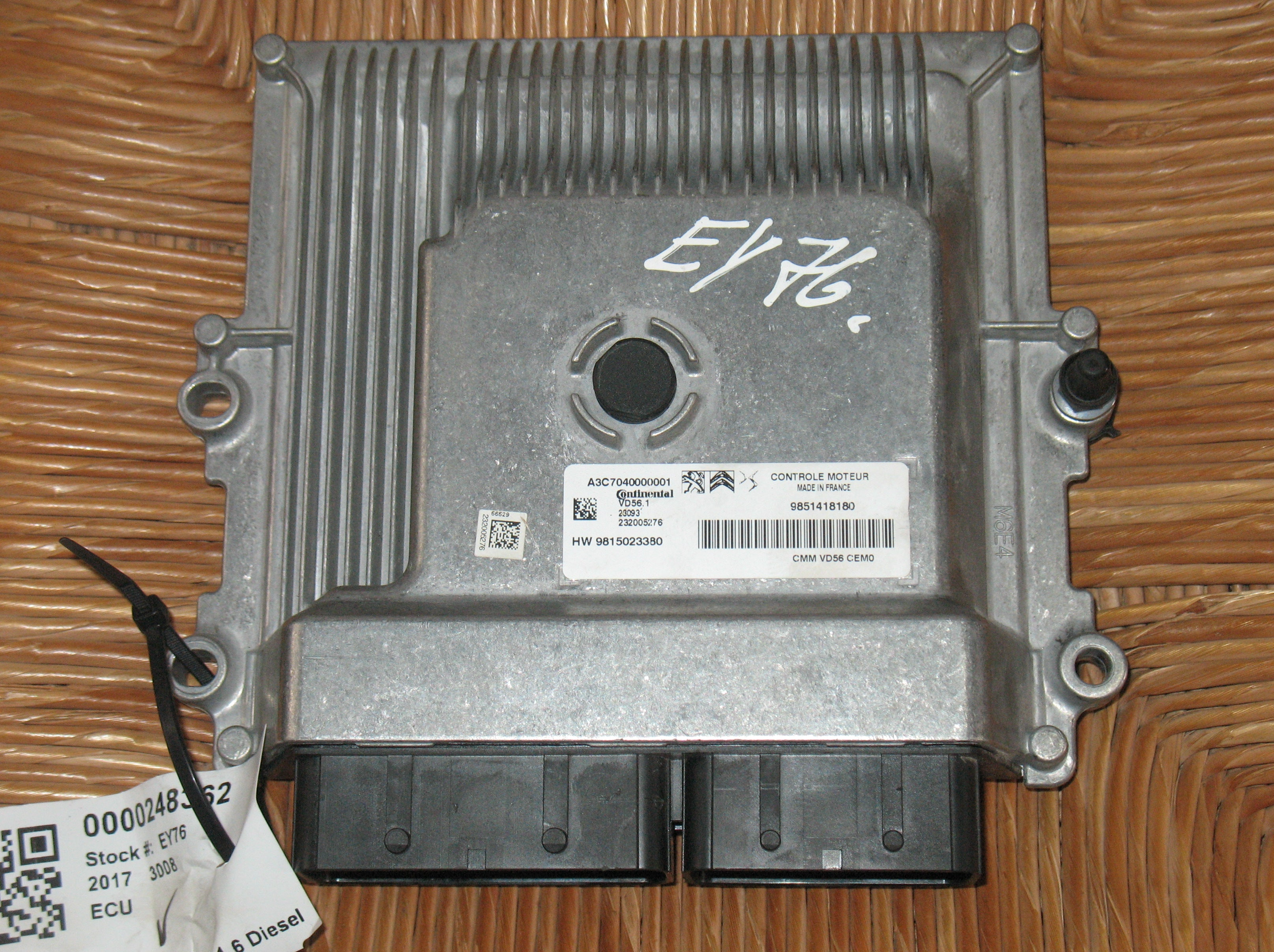 CENTRALINA INIEZIONE CITROEN C3 AIRCROSS (2017) 9851418180