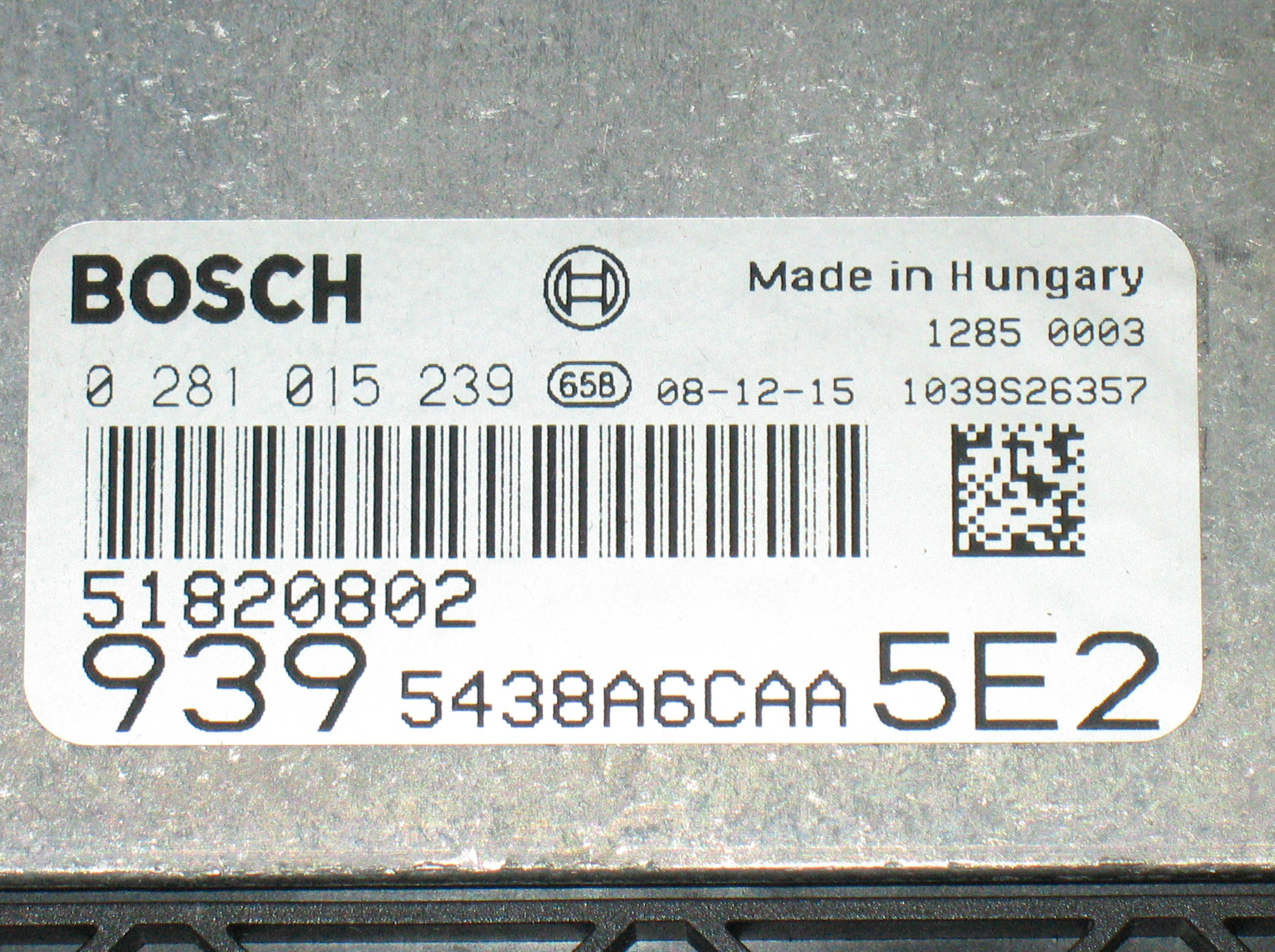 FIAT ALFA ROMEO BOSCH EDC16C39-6.6D 0281015239 FIAT 51820802