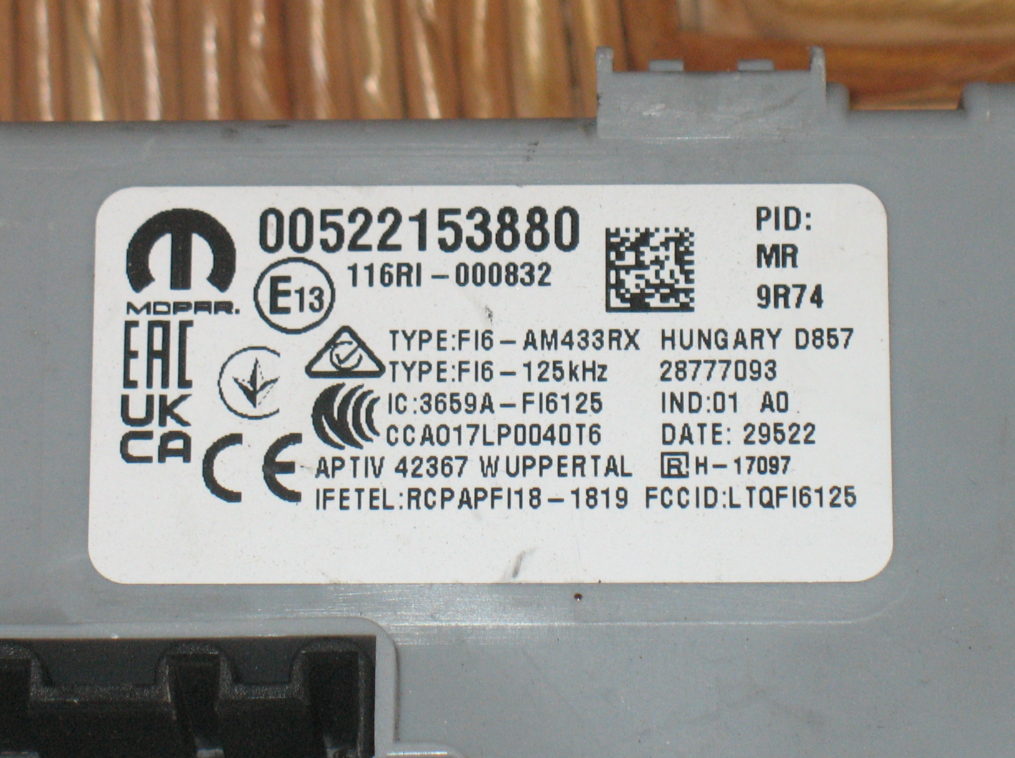 Centralina Body Computer Fiat 00522153880 PANDA CROSS 522153880