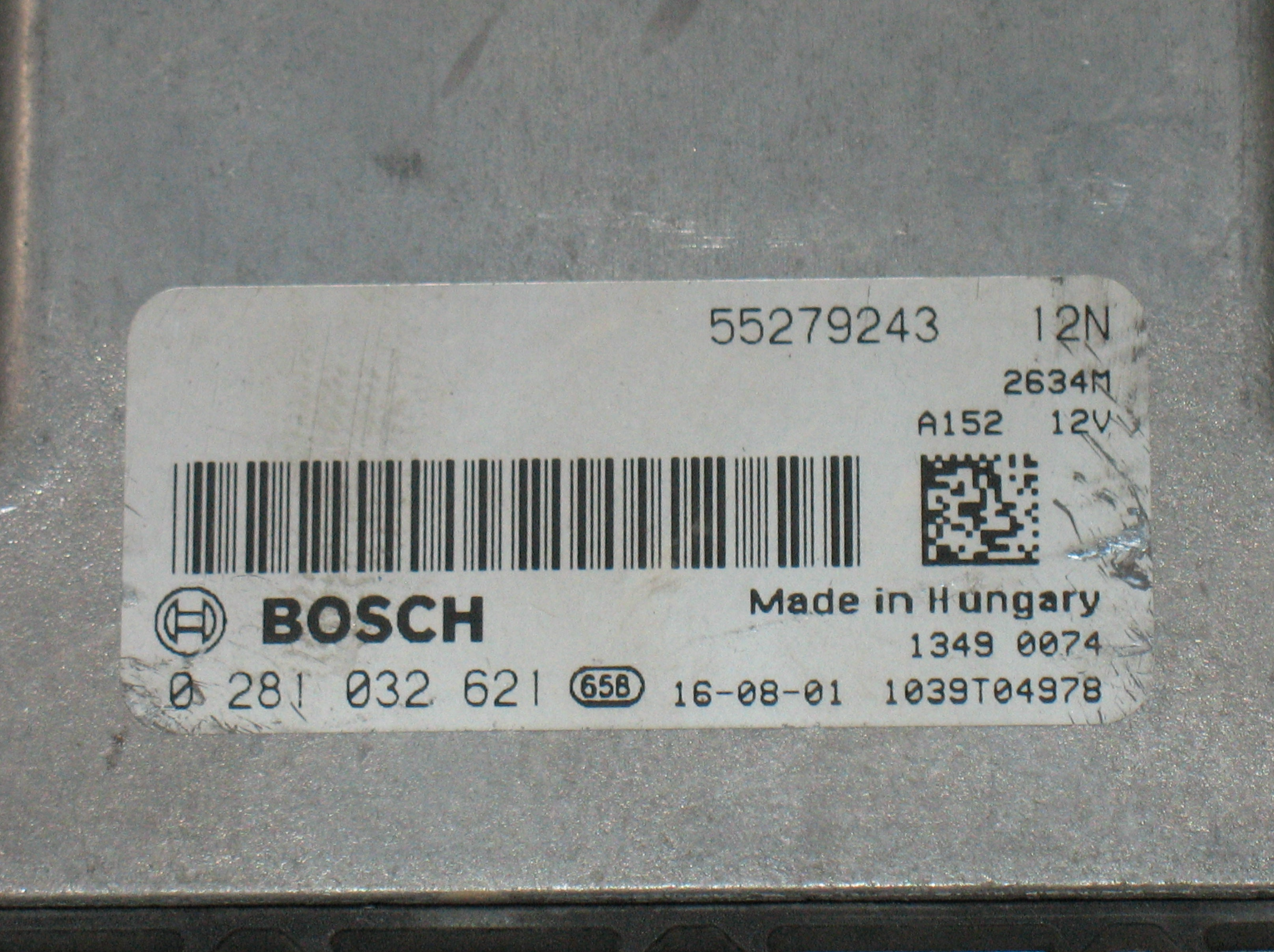 ECU CENTRALINA MOTORE FIAT DOBLO EDC17C69 0281032621 55283319