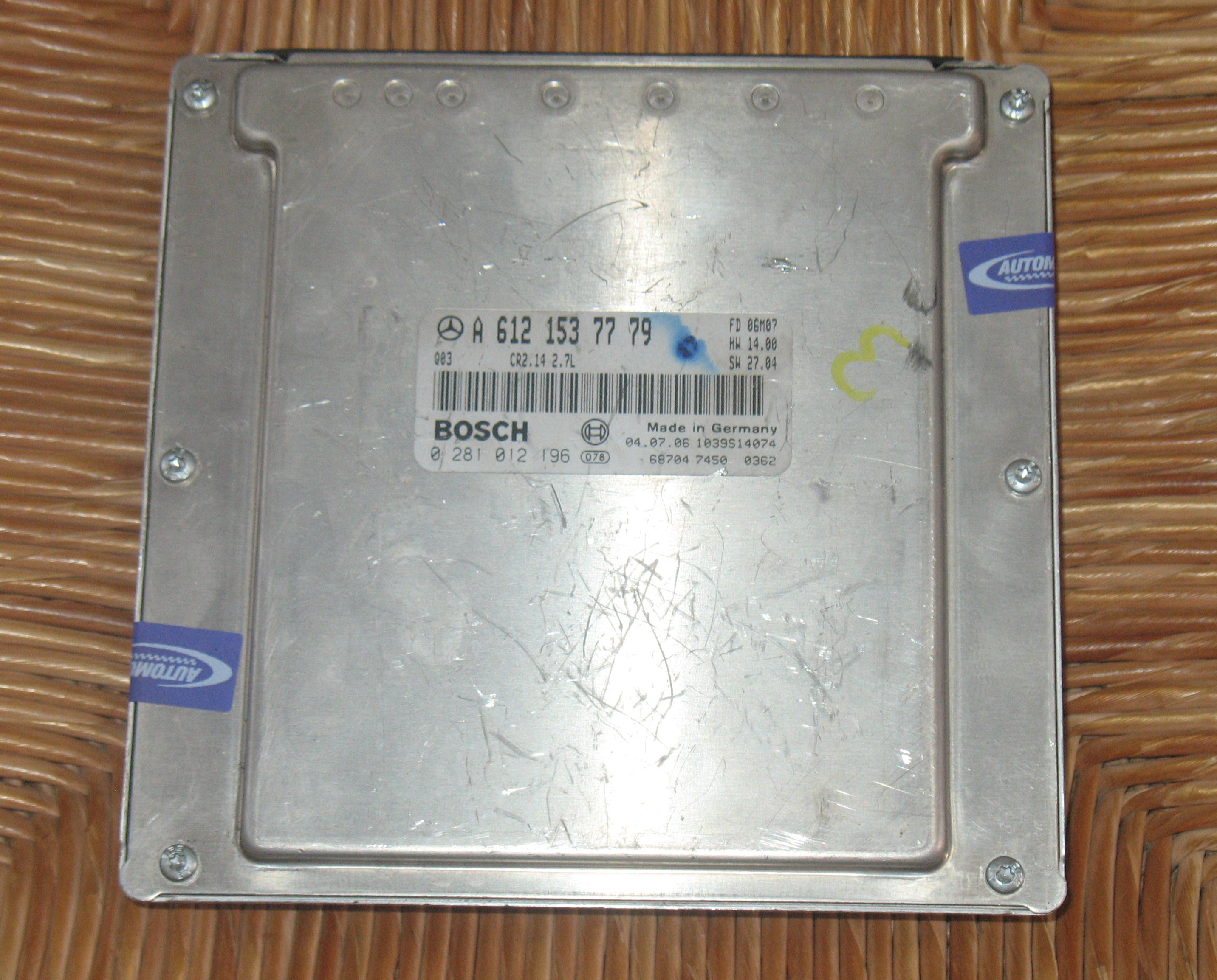 ECU CENTRALINA MOTORE Mercedes-Benz Bosch EDC15C6 0281012196 1037365327 A6121537779