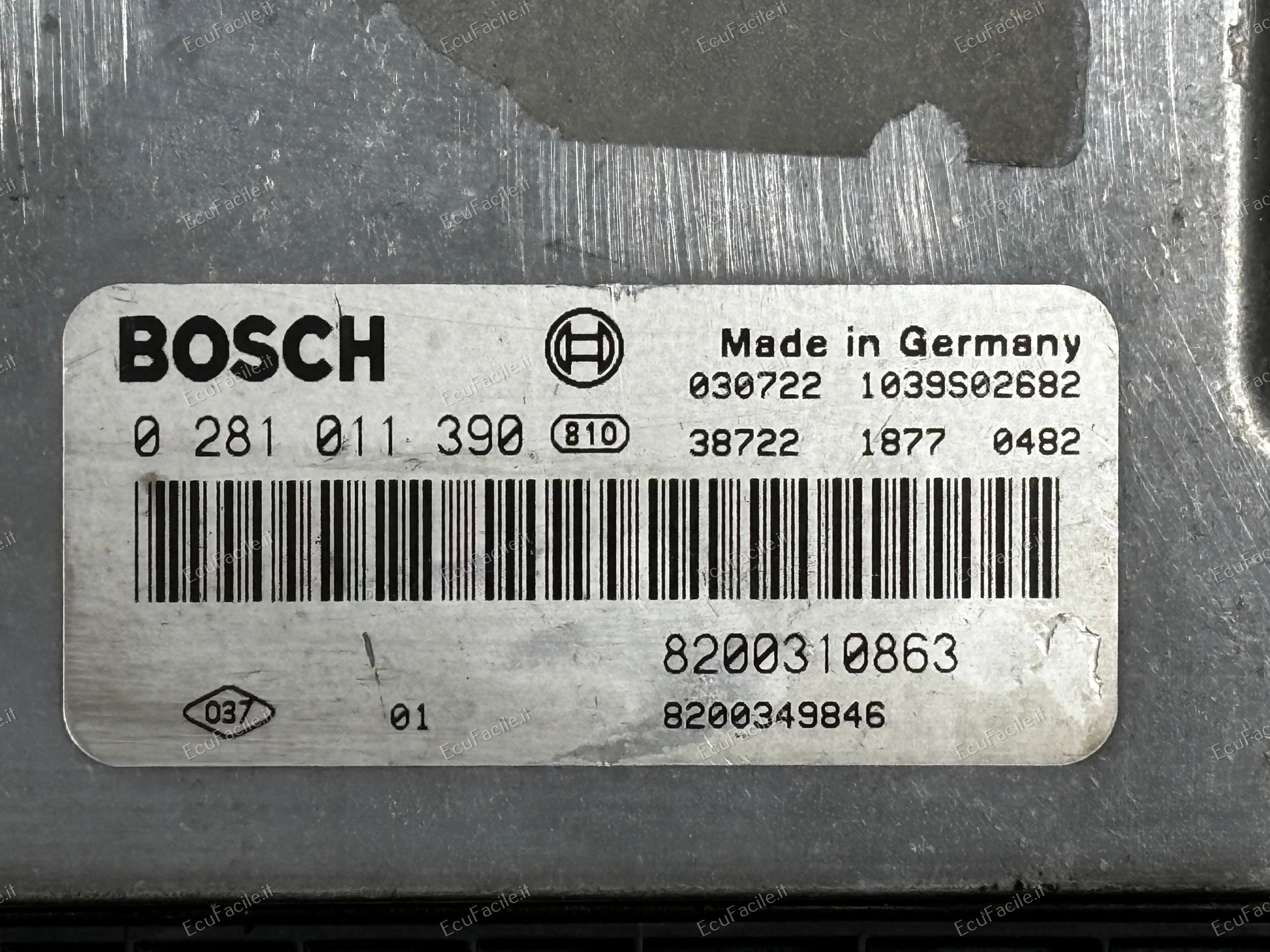 Ecu renault megane scenic ii 1.9dci suzuki 0281011390 edc16 c3