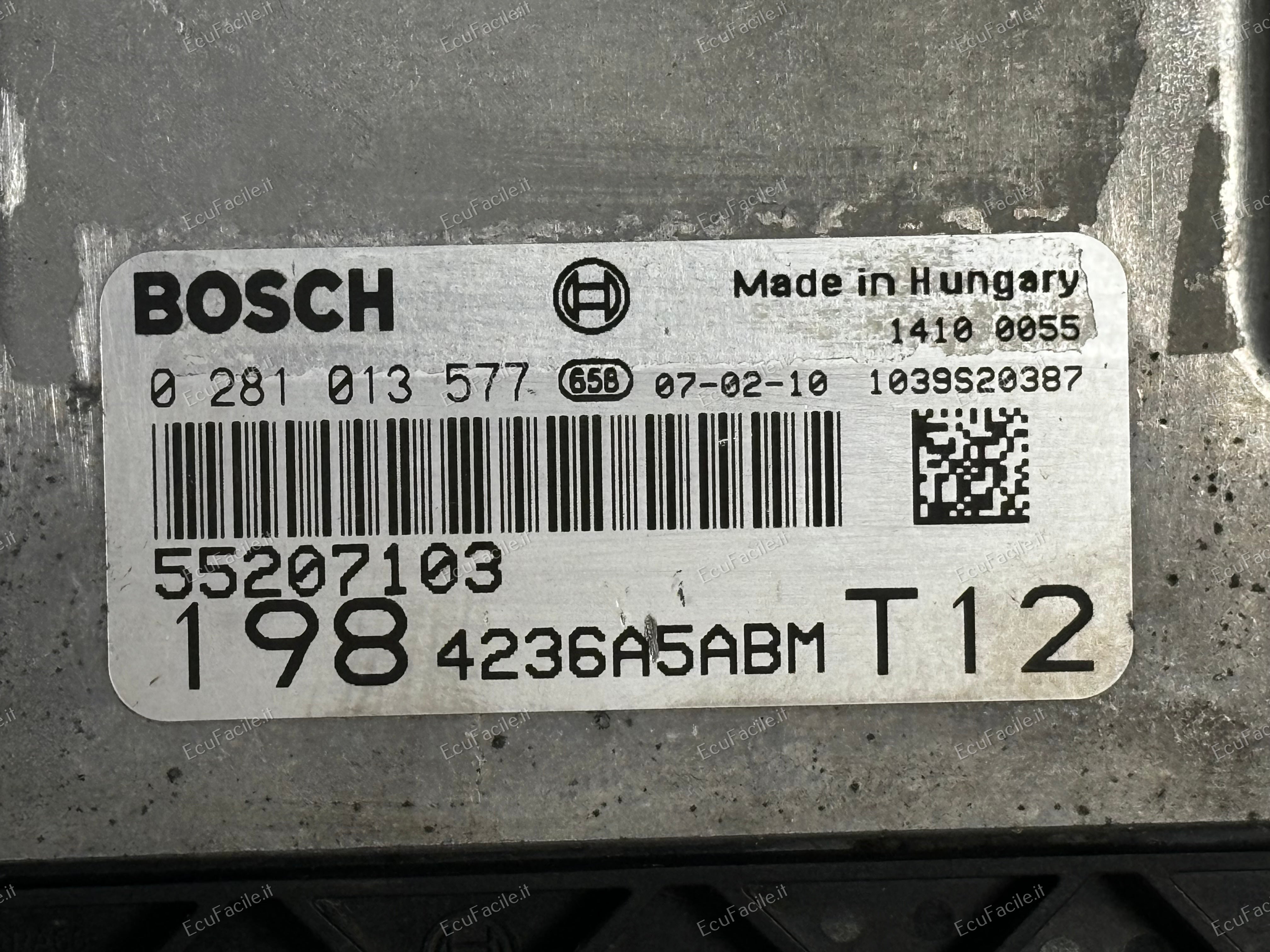 Fiat Bravo 1.9 mjet 120 CV BOSCH 51828271 0281013577 EDC 16C39-5.67