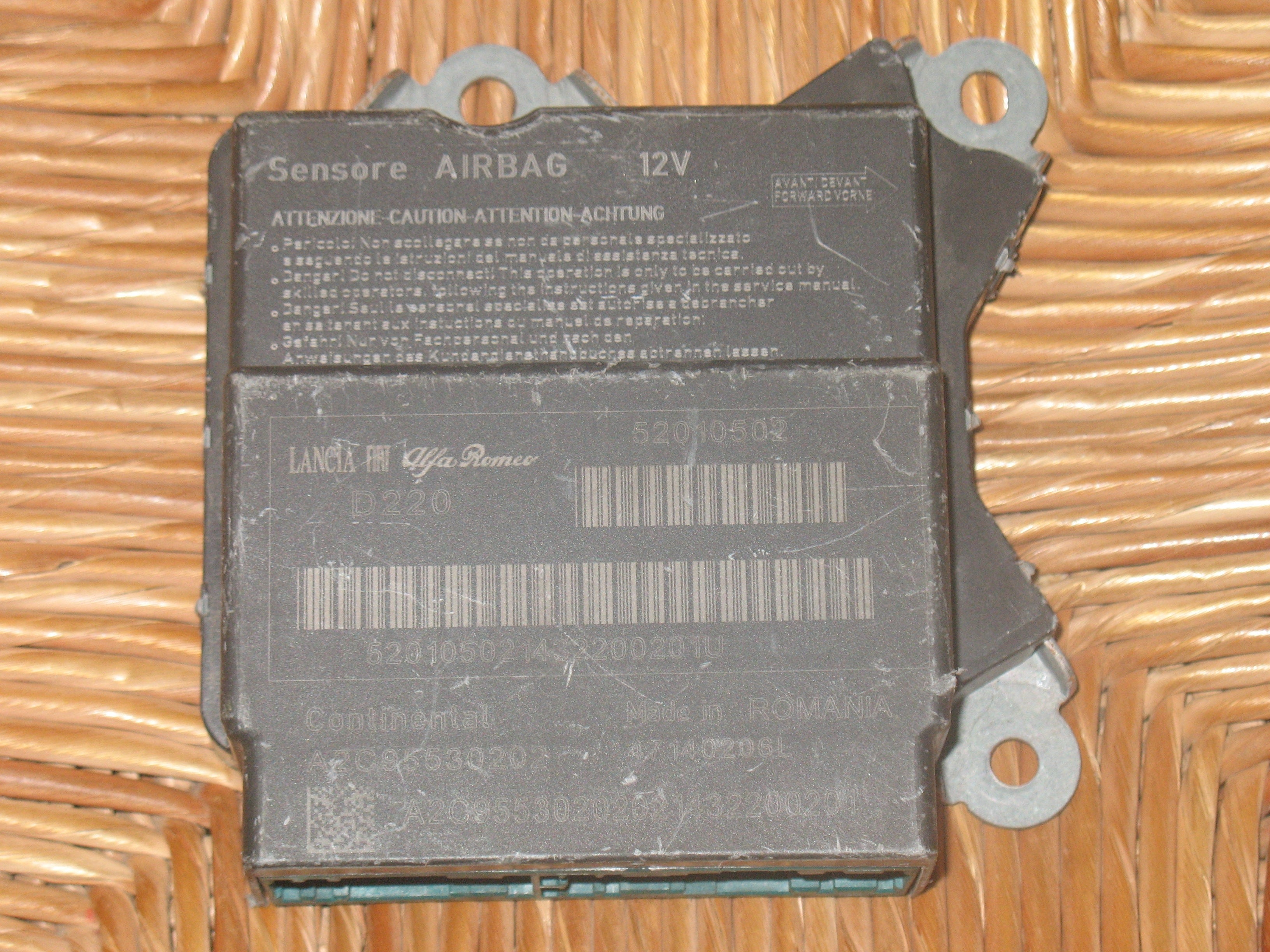 AIRBAG FIAT 500 NEW 1.3 Fiat lancia Alfa 52010502 A2C95530202