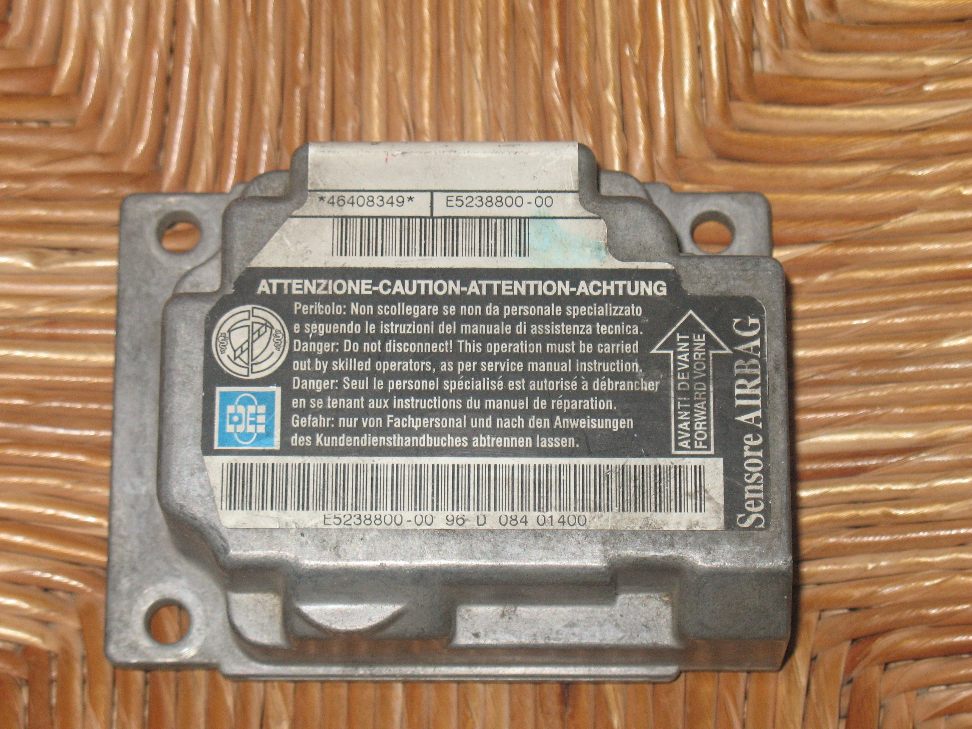 Lancia lybra - centralina airbag cod. 46408349 AIRBAG 46408349 Fiat Punto Mk2 188 1999-2003 Cod. 46408349