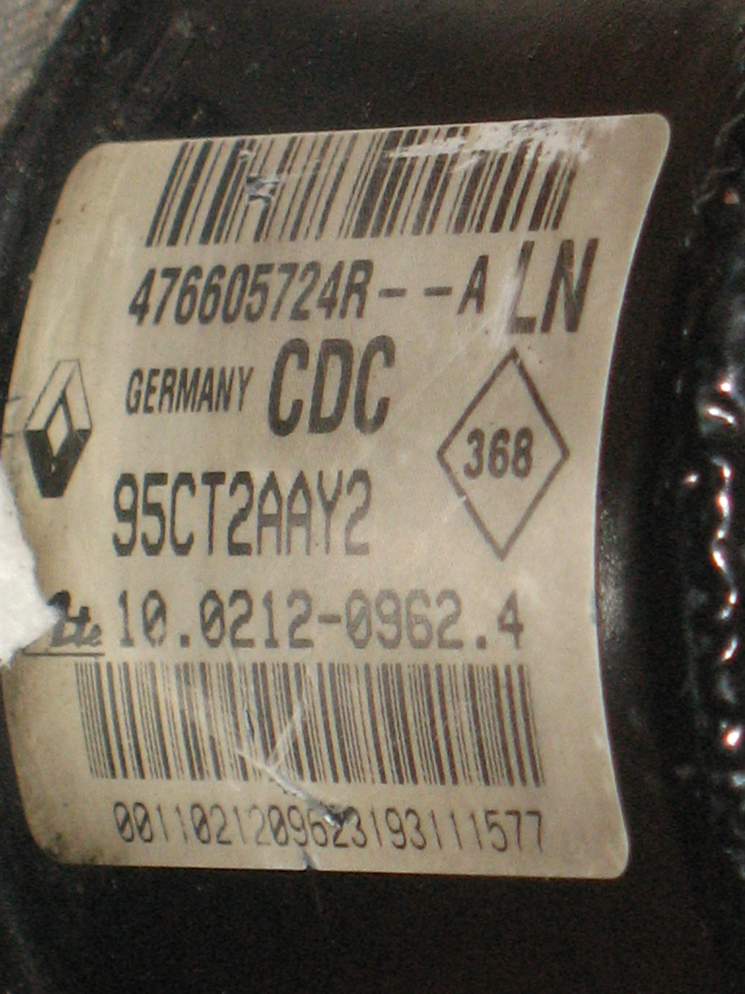 POMPA ABS 476605724R 95CT2AAY2 RENAULT SCENIC 3 1.5 DCI