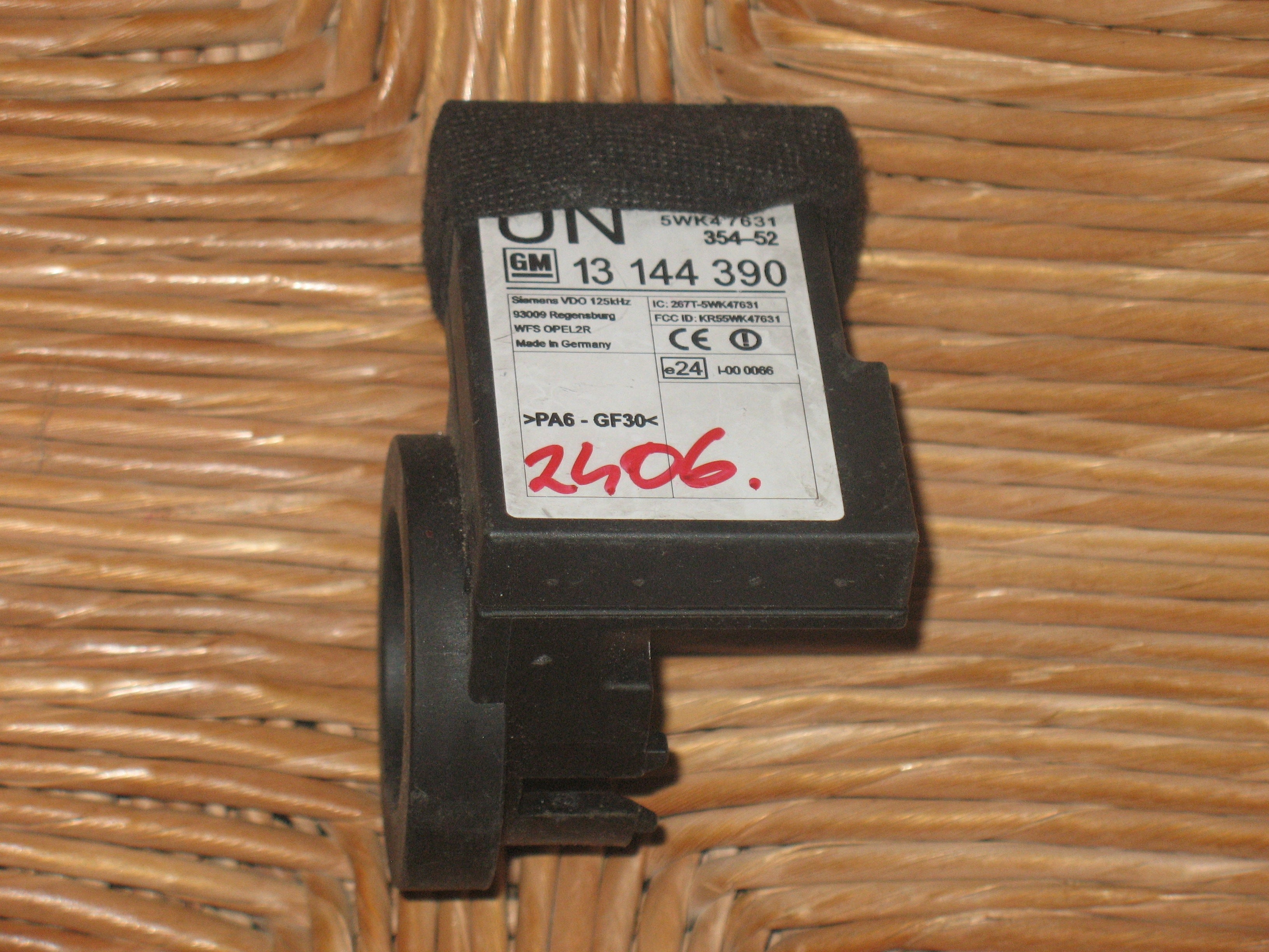 Centralina Code Immobilizer Opel Corsa 1.4. SIEMENS VDO 13144390 5WK47631