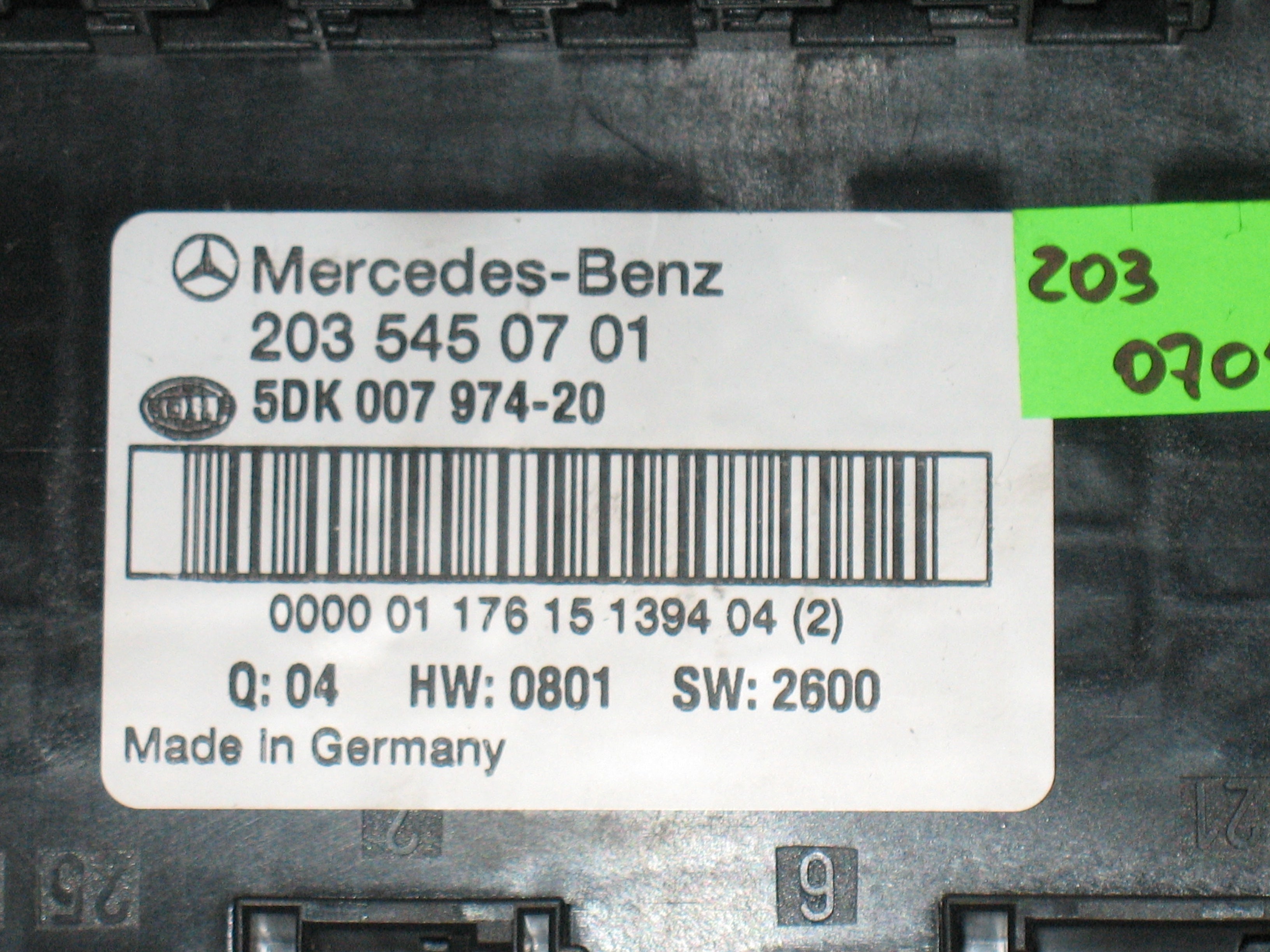 Body Computer Mercedes Classe C W203 A2035450701 COD 09705 5DK007974-20