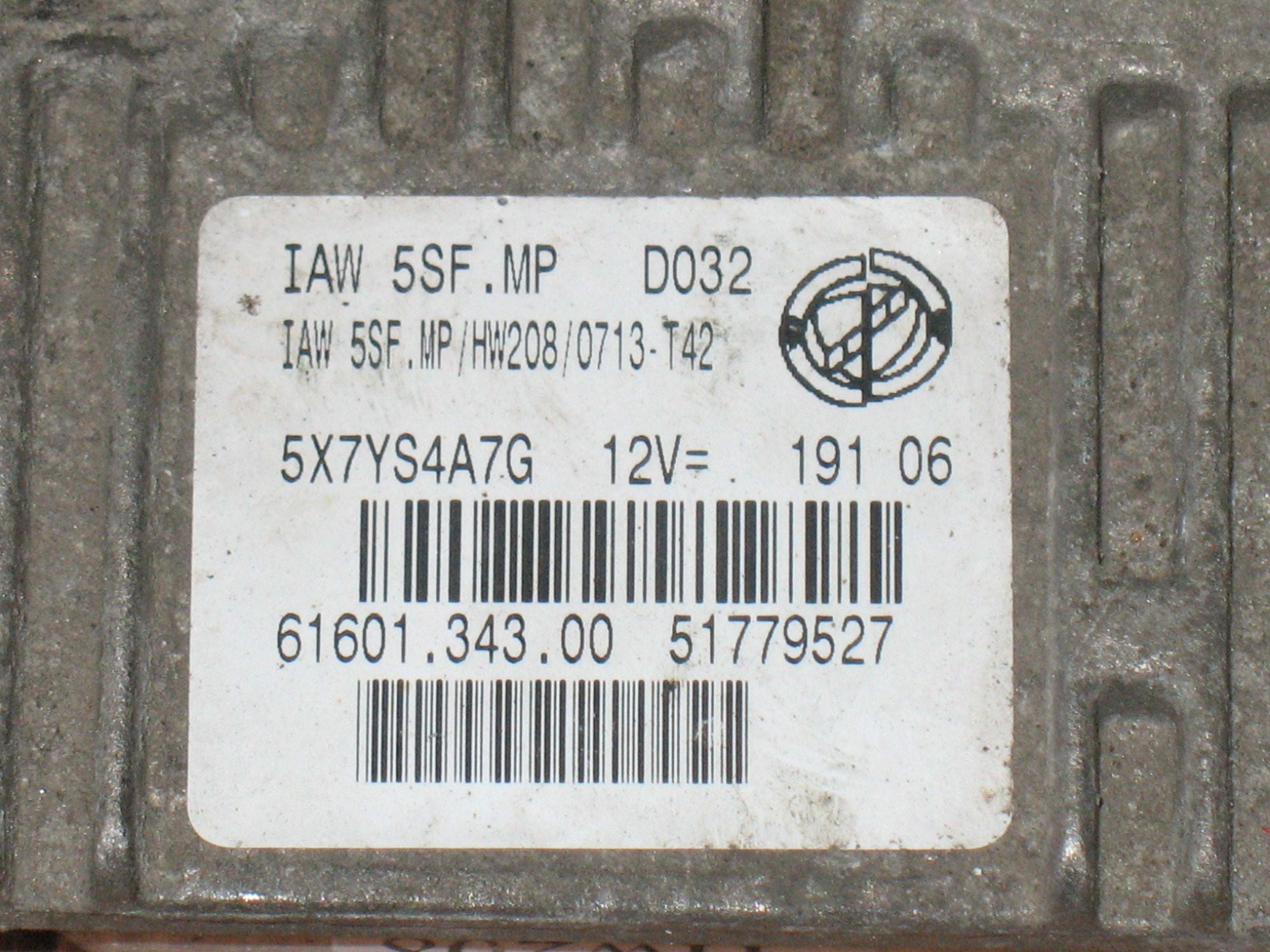 ECU CENTRALINA IAW 5SF.MP 51779527 6160134300. D032 HW208/0713-T42