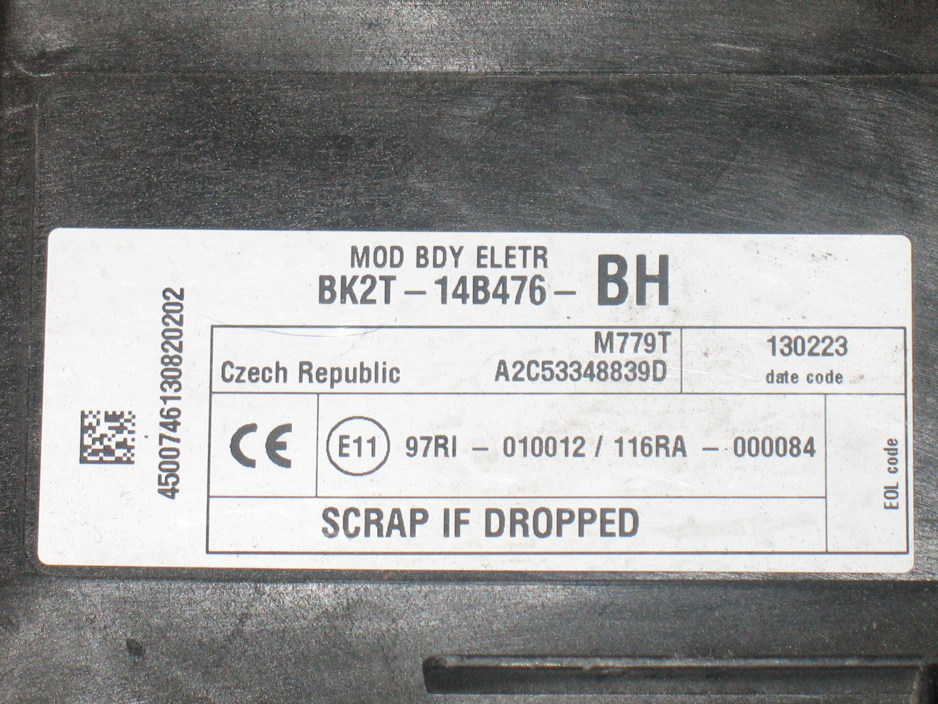 FORD TRANSIT CUSTOM BCM 12-18 BODY CONTROL MODULE BK2T-14B476