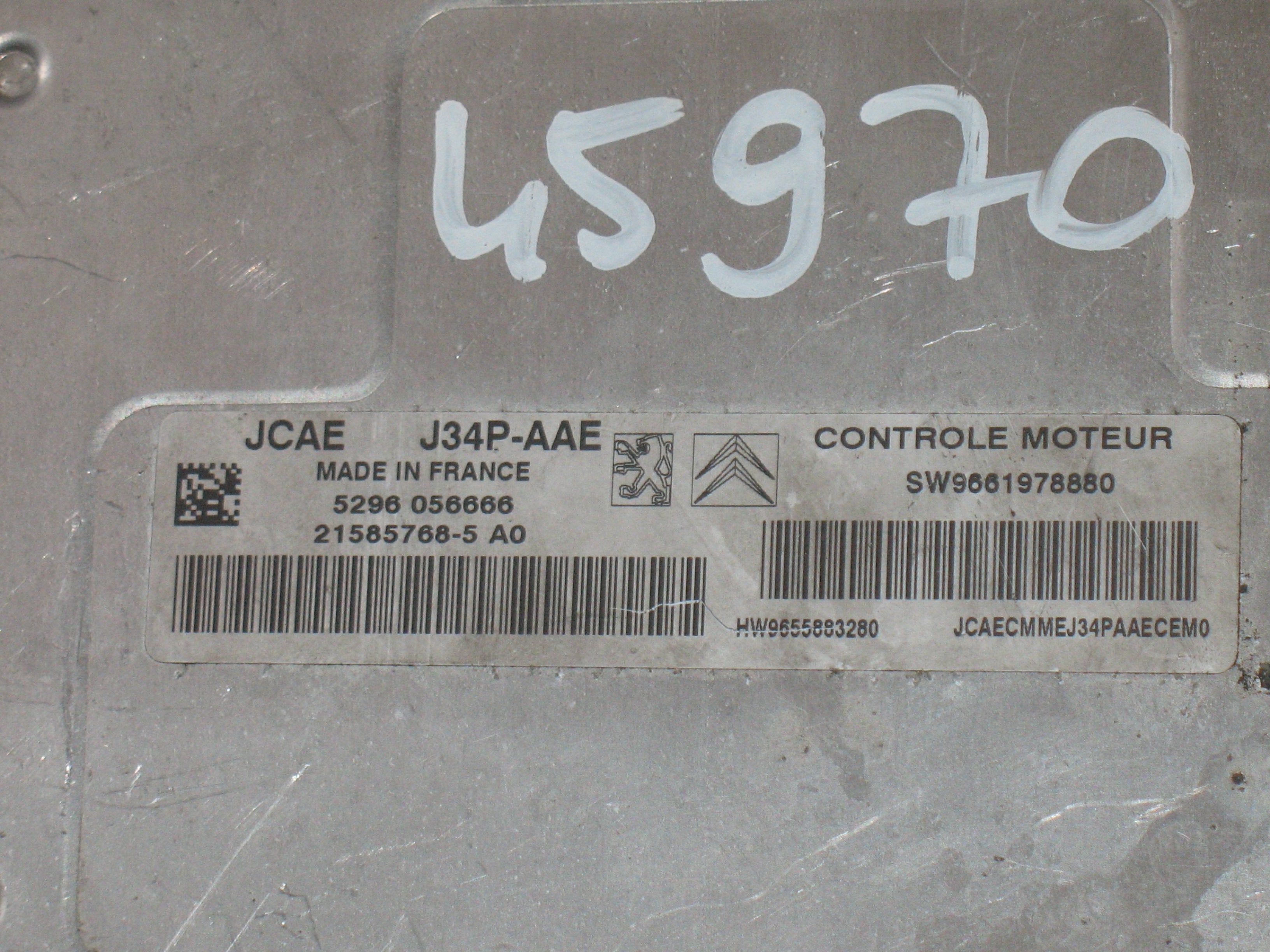 CENTRALINA MOTORE PEUGEOT CITROEN VALEO 21585768-5 A0 215857685A0 JCAE J34P-AAE SW9661978880 HW9655883280