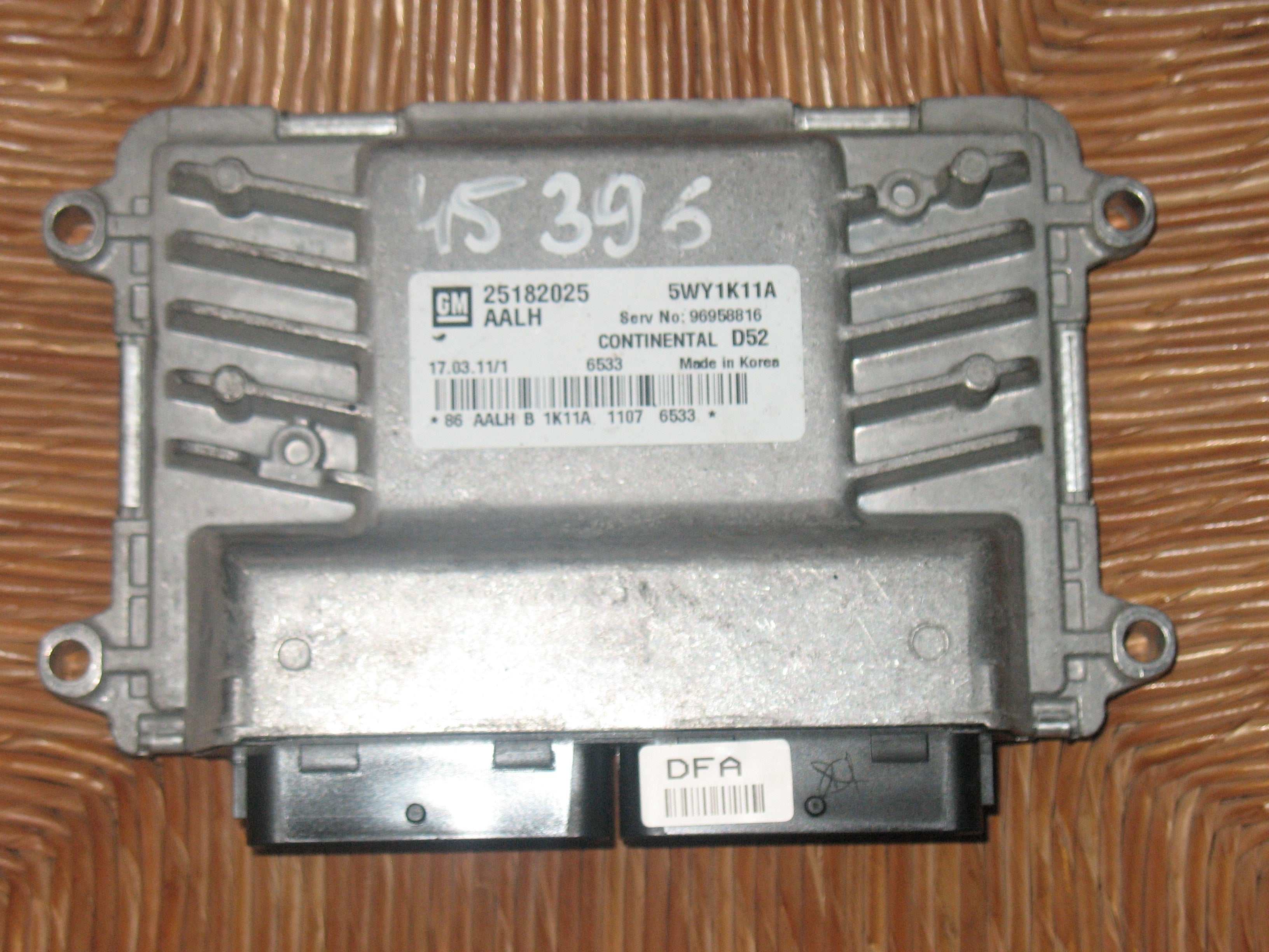 CHEVROLET SPARK CONTINENTAL D52 5WY1K11A, GM 25182025 96958816 AALH