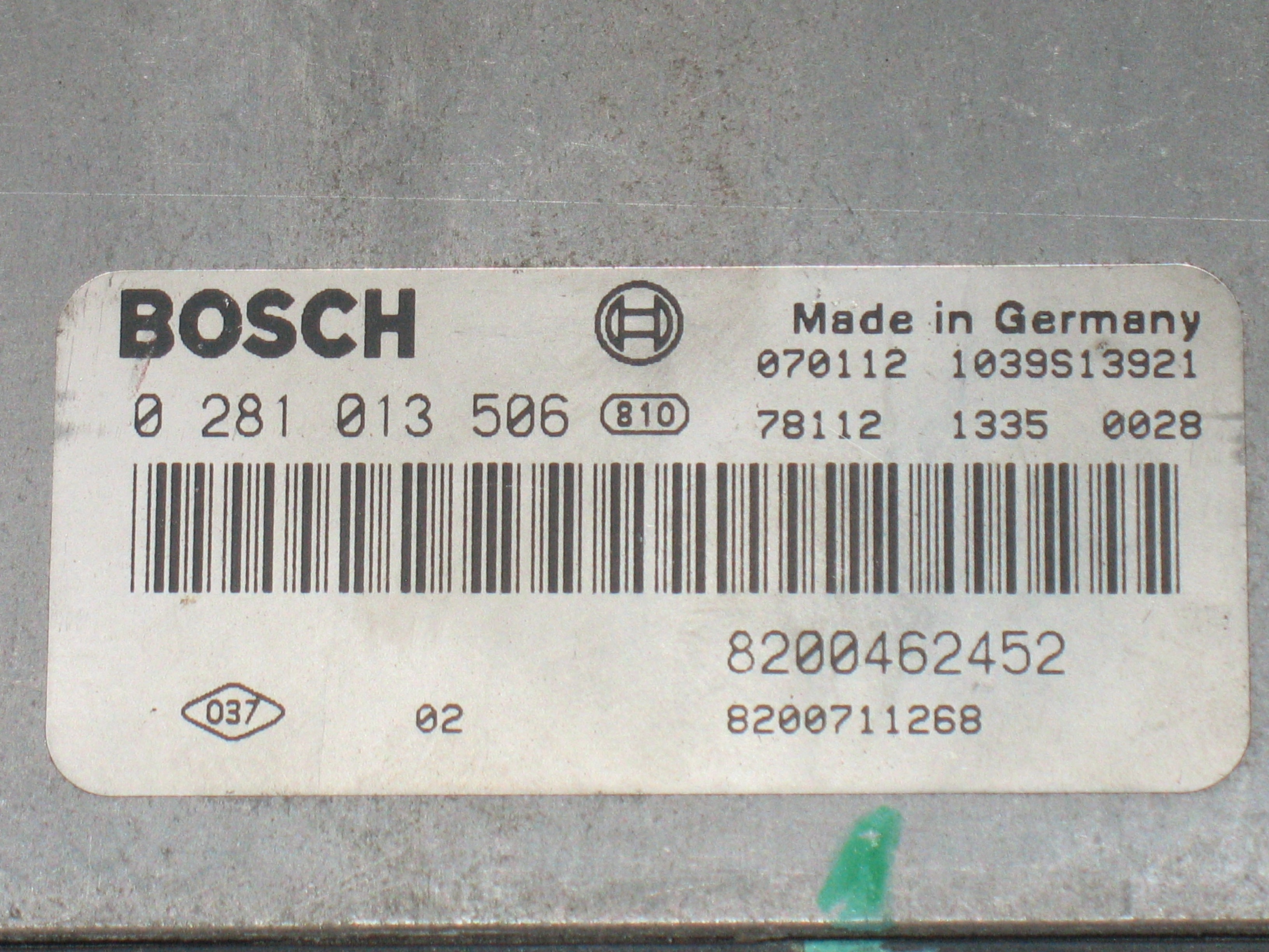 ECU CENTRALINA MOTORE BOSCH EDC16CP33-6.1 0281013506 RENAULT MEGANE II SCENIC 2.0 DCI 150HP 8200462452 8200711268