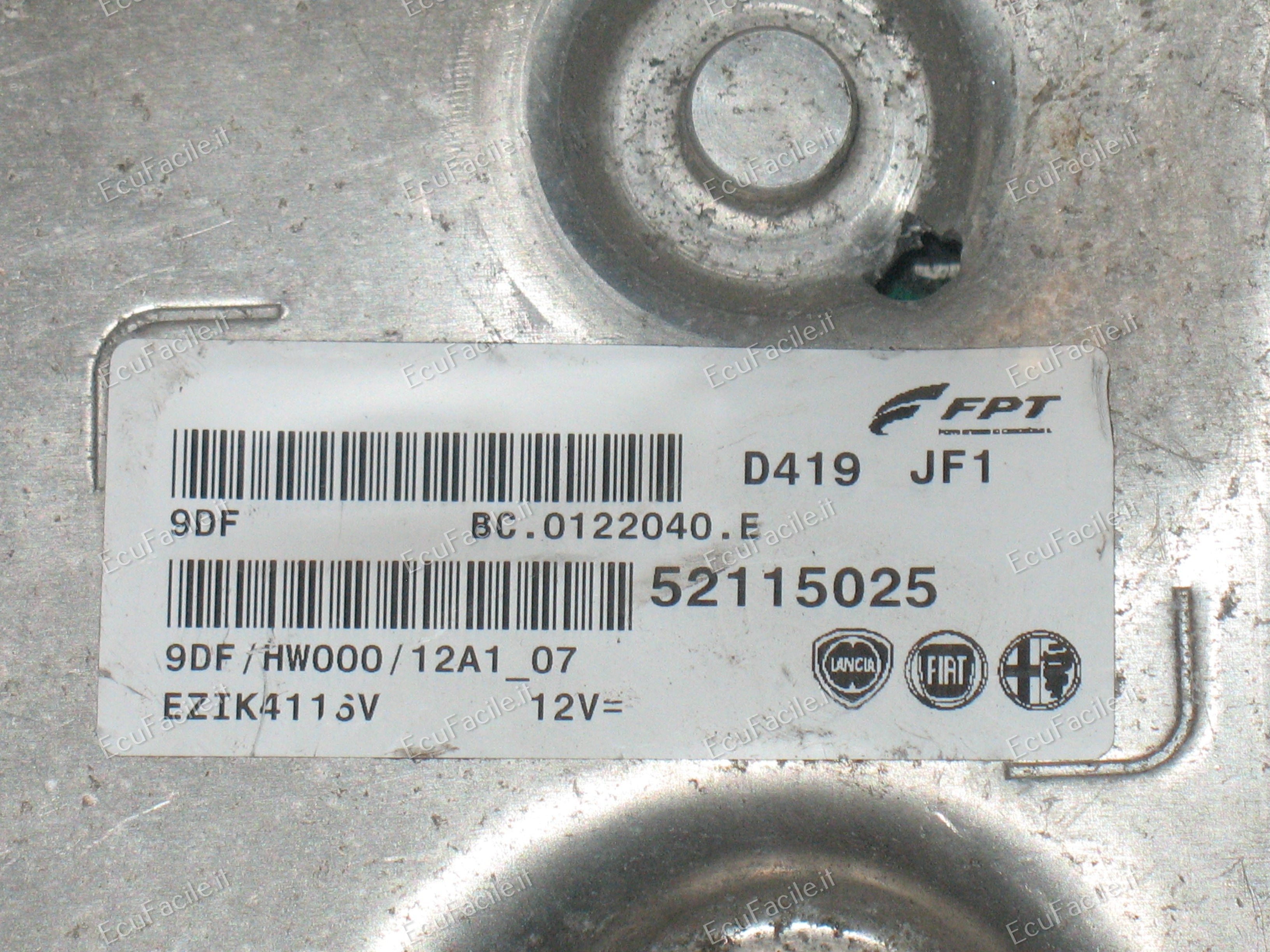 Centralina FIAT ducato mjd 9df hw000 52115025 FIAT DUCATO 3 2.3 MULTIJET 131CV 96KW COD.MOT F1AGL411D