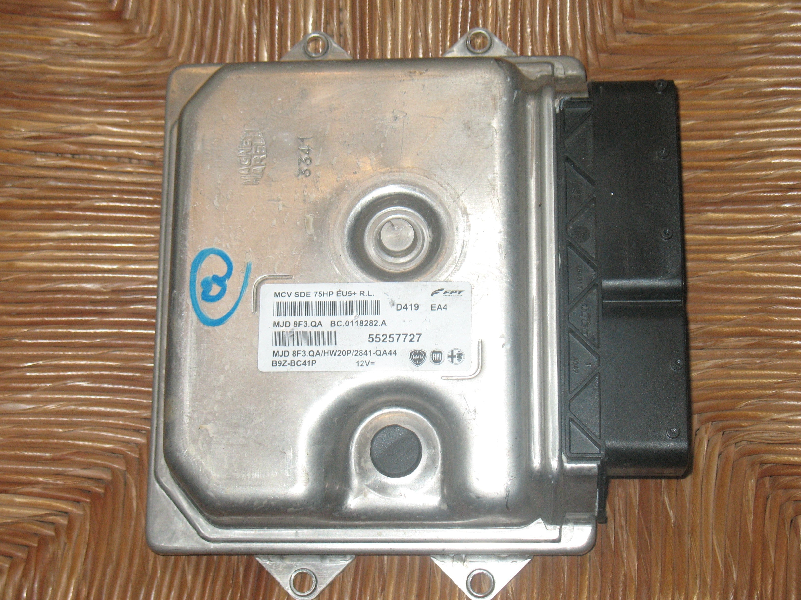 Ecu centralina MAGNETI MARELLI MJD 8F3.QA BC.0118282.A FIAT FIORINO 1.3 JTD 75HP 55257727 HW20P 2841QA44